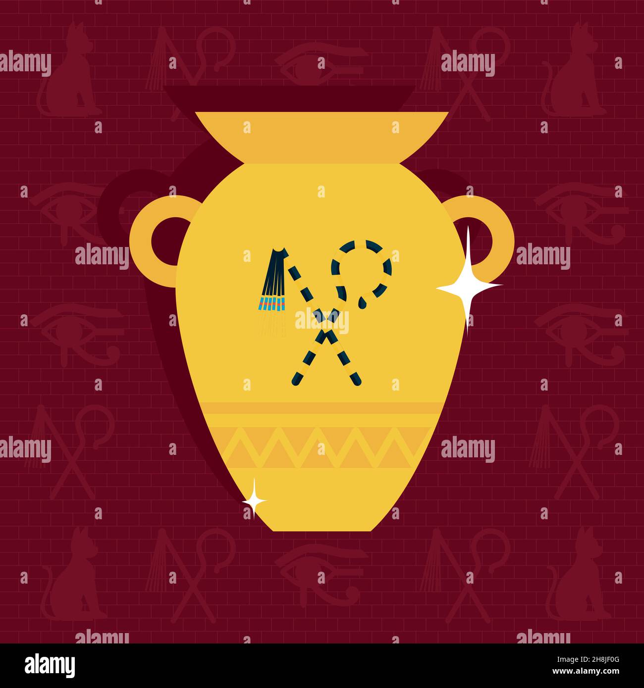 card of ceramic egyptian vase Stock Vector Image & Art - Alamy