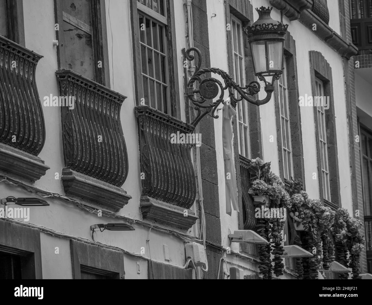 the spanish city of La Palma Stock Photo Alamy