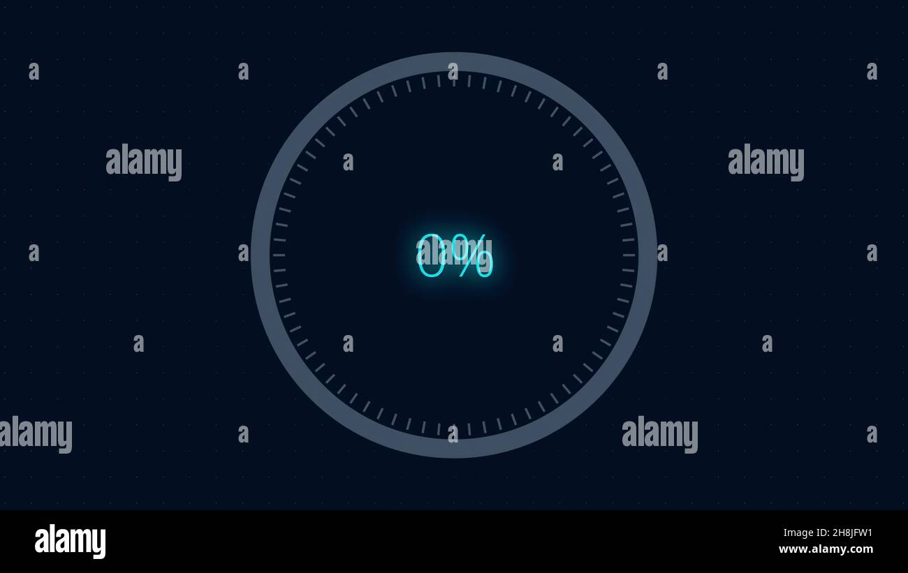 Futuristic Loading Circle Ring. Loading Transfer Download Animation. Loading animation. Stock Photo