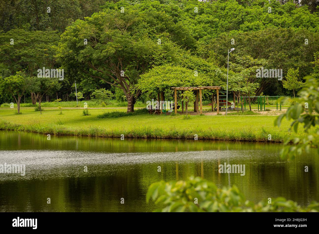 Goiânia, Goias, Brazil – November 30, 2021: A public park located in the city of Goiânia in Goiás. Stock Photo