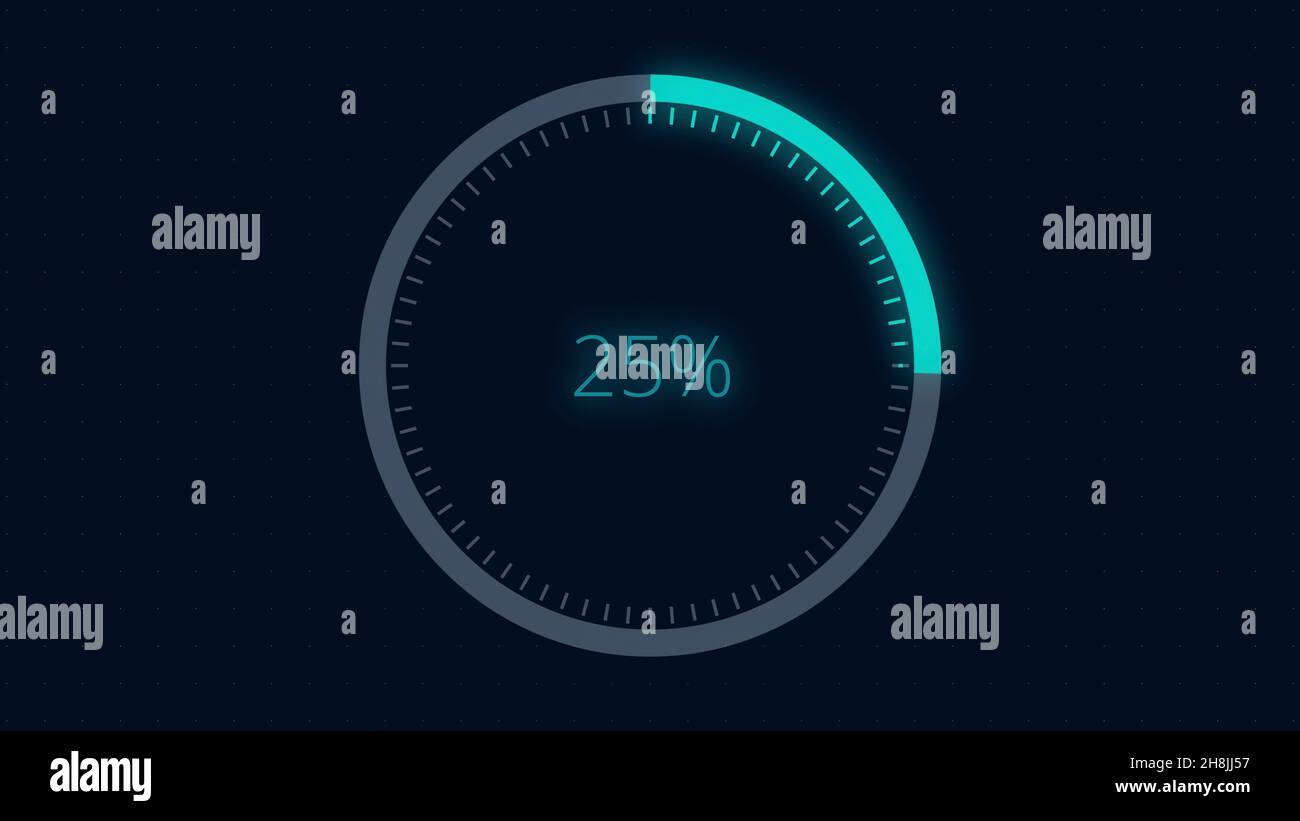 Futuristic Loading Circle Ring. Loading Transfer Download Animation. Loading animation. Stock Photo