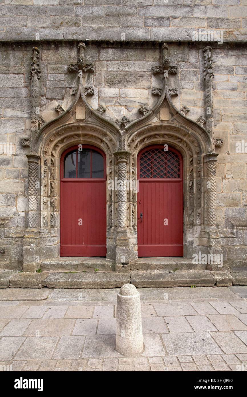 Notre-Dame-de-Joie Church. Pontivy, Morbihan. Bretagne. France. Stock Photo
