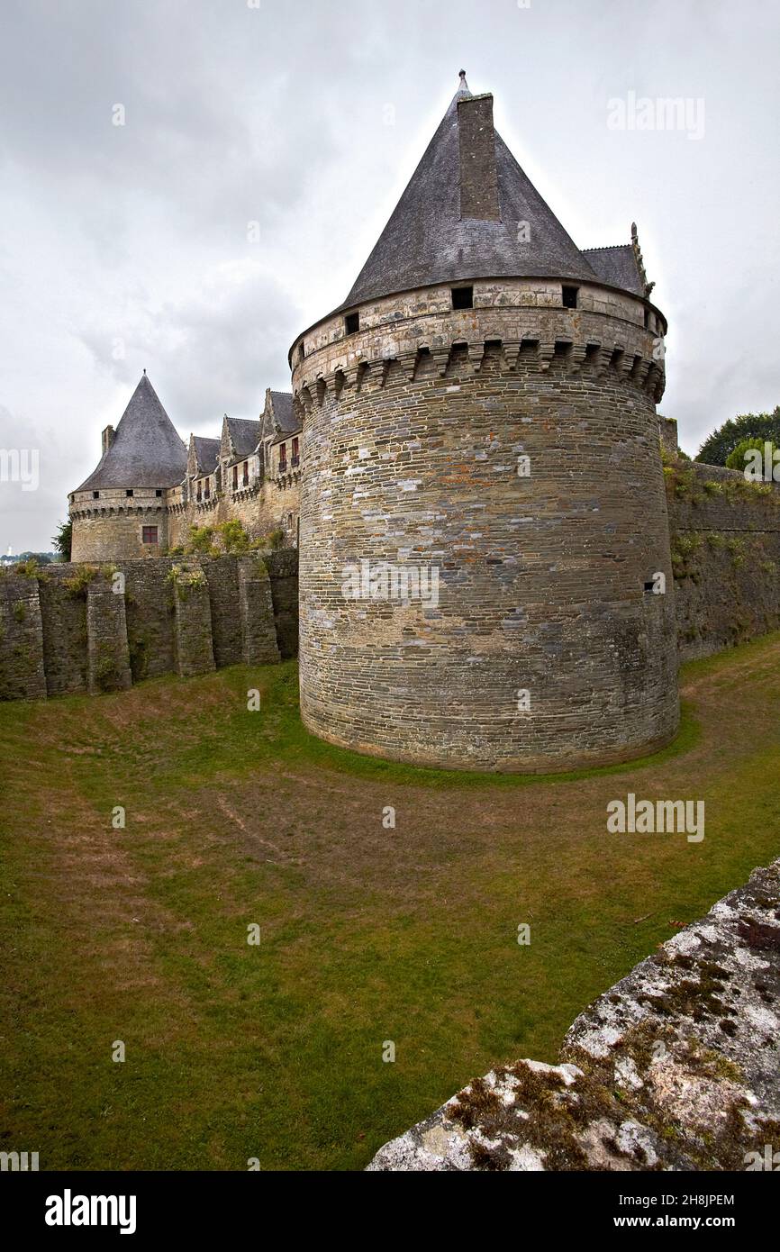 Rohan Castle. Pontivy, Morbihan. Bretagne. France. Stock Photo