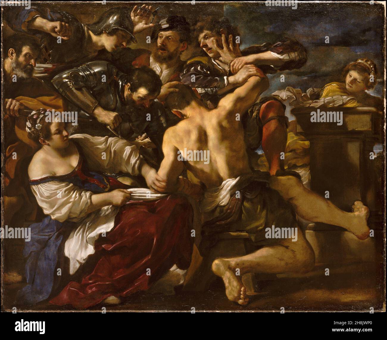 Samson Seized by the Philistines, 1619 by Guercino Stock Photo