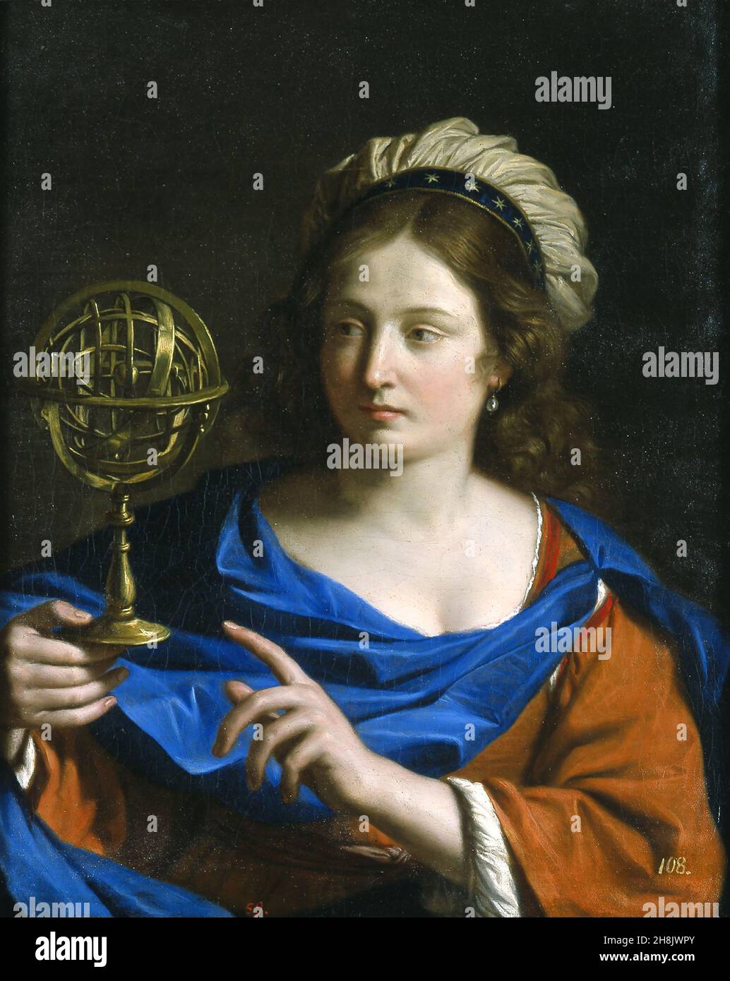 Personification of Astrology, 1650–1655, by Guercino Stock Photo