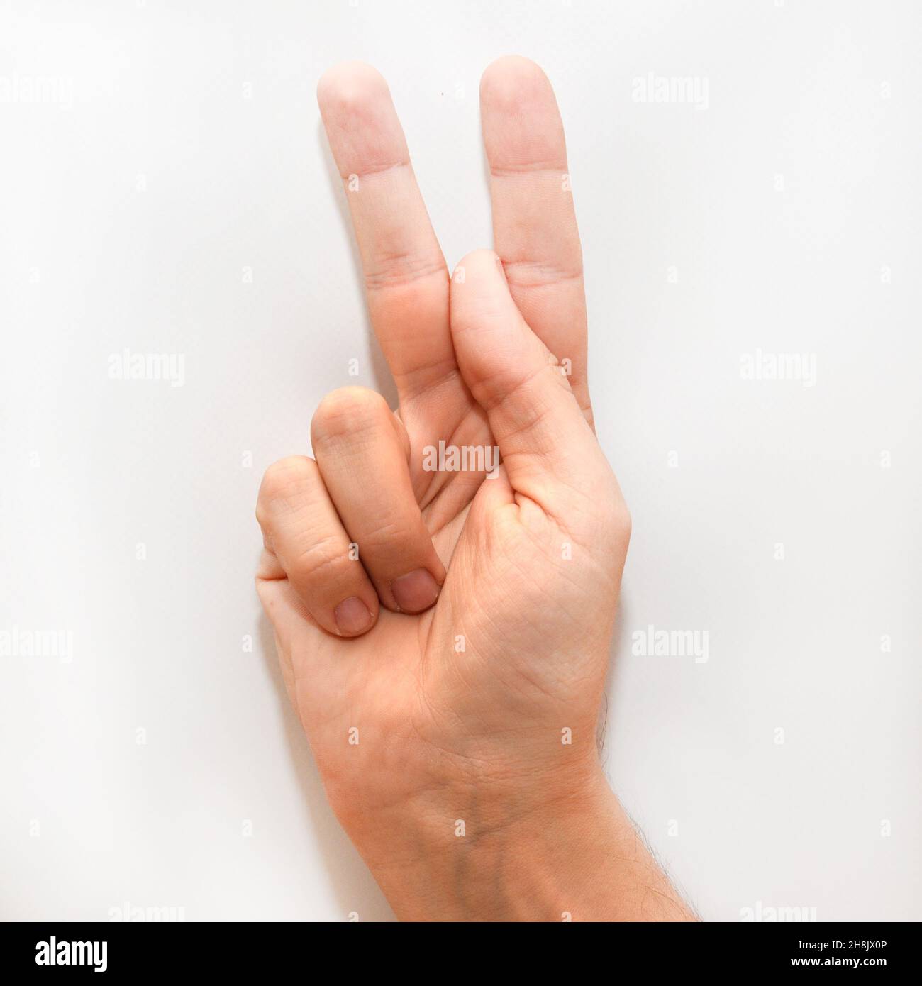 Letter K in American Sign Language (ASL) for deaf people Stock Photo ...