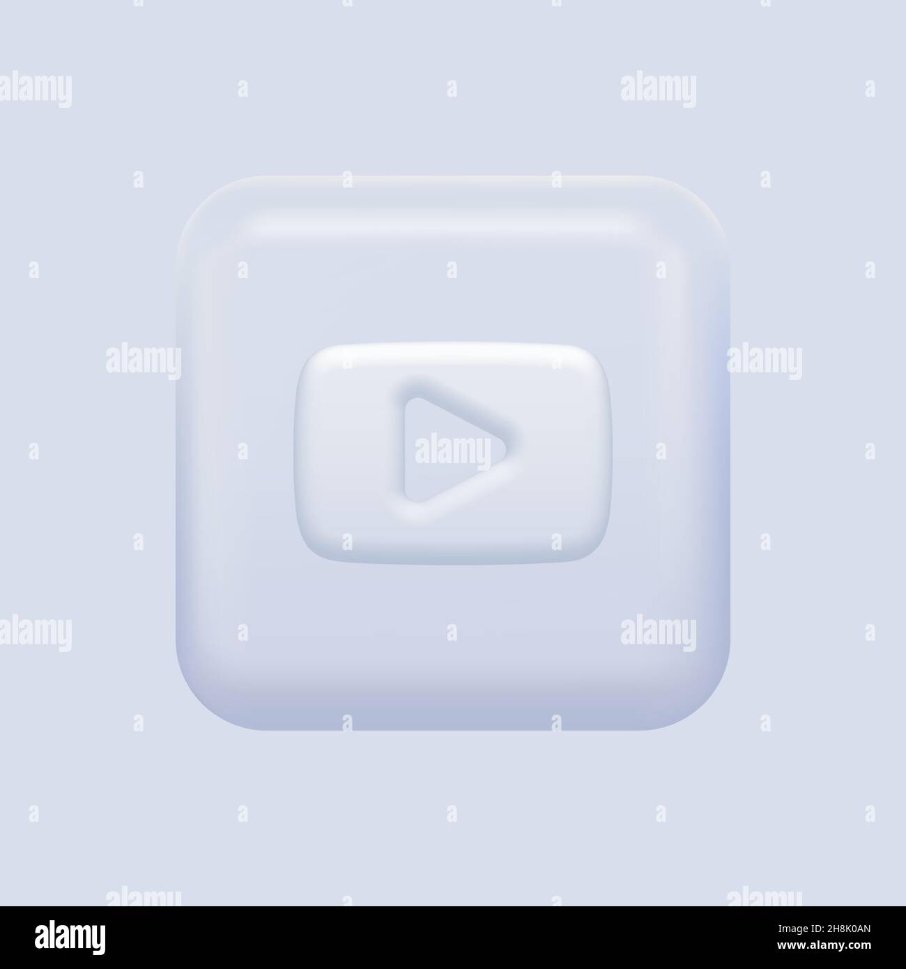 Video Play Icon. Isolated White Play Button. Vector illustration Stock Vector