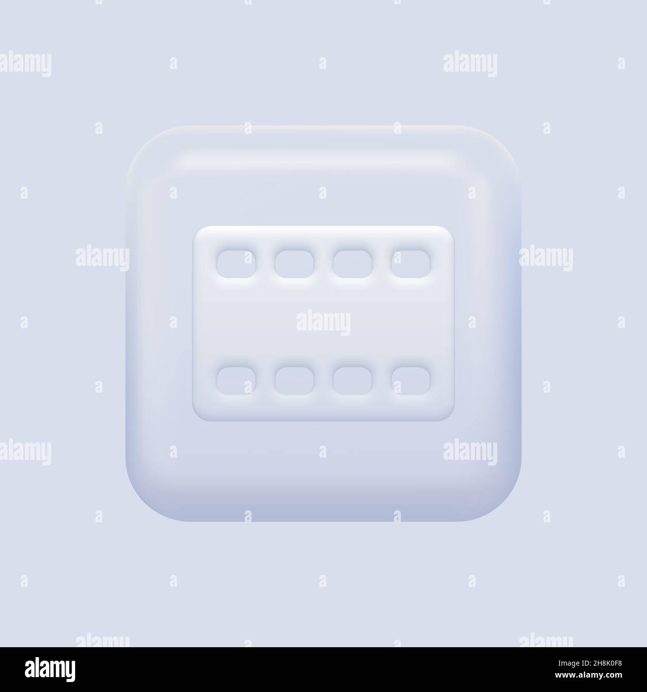 Video Icon. White Old Movie Symbol. Vector illustration Stock Vector