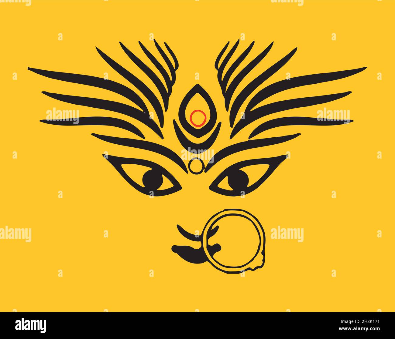 Free Vector  Hand draw happy durga puja festival indian holiday sketch  background