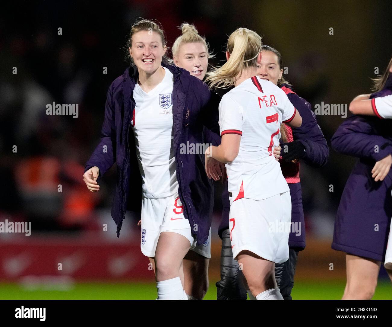 Doncaster England 30th Nov 2021 Ellen White Of Englandcelebrates The doncaster-england-30th-nov-2021-ellen-white-of-englandcelebrates-the