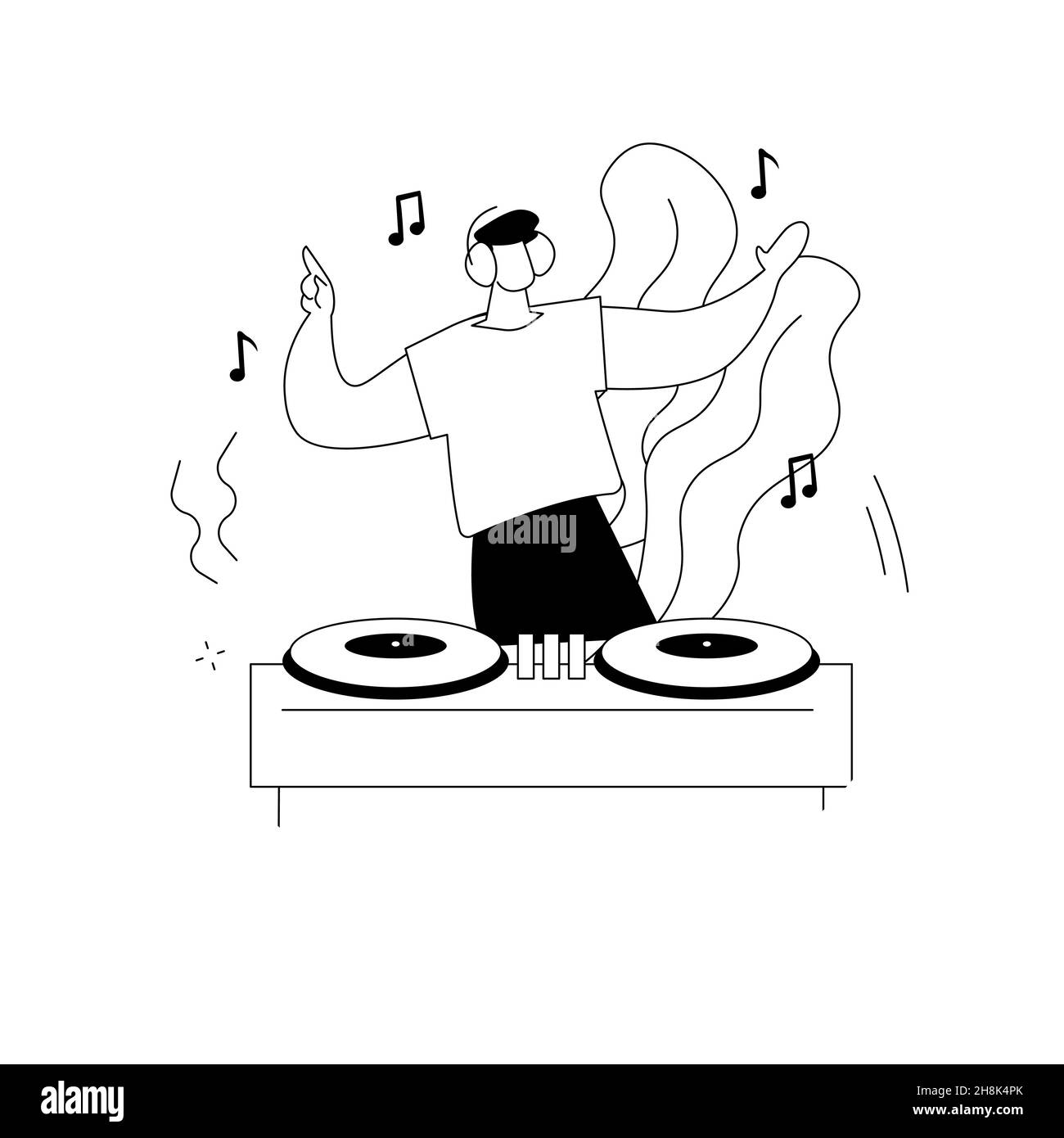 Electronic music abstract concept vector illustration Stock Vector