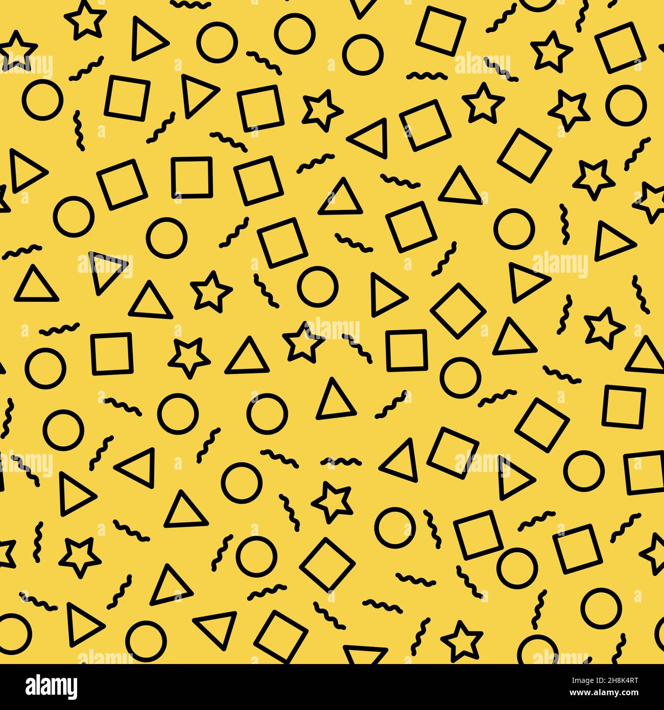Vector illustration with geometric abstract seamless pattern. Stock Vector