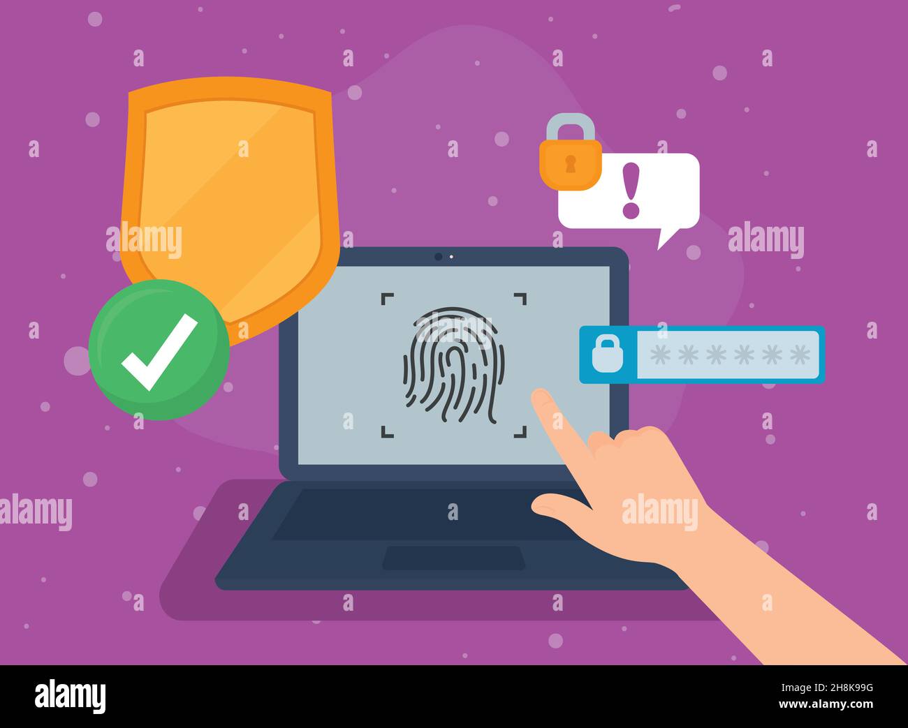 protec password poster with items Stock Vector Image & Art - Alamy