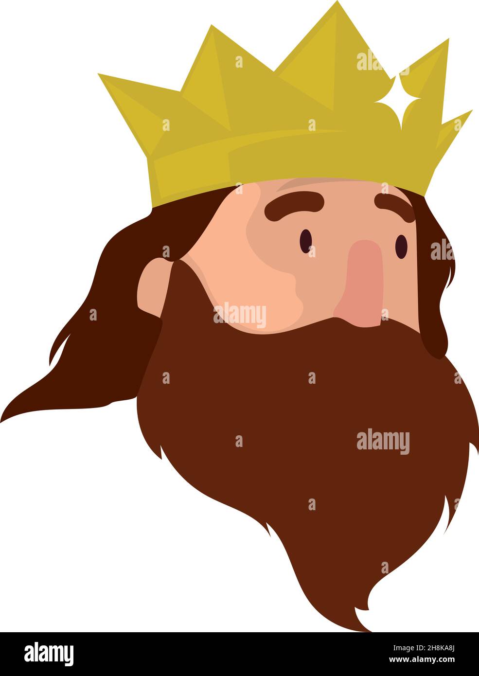 wise king melchior face over white Stock Vector Image & Art - Alamy