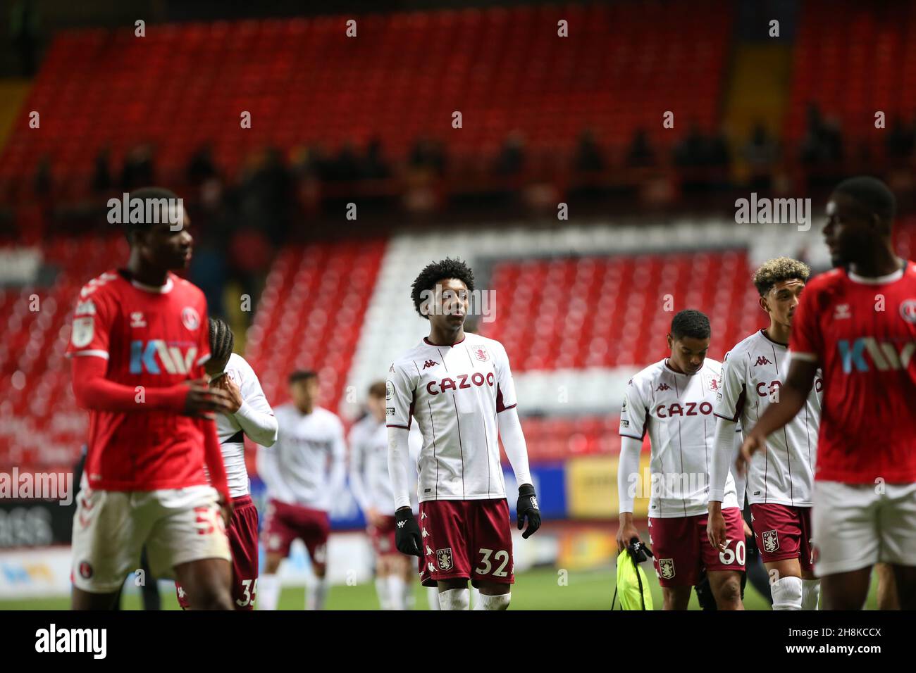 LONDON, GBR. NOV 30TH during the EFL Trophy match between Charlton Athletic and Aston Villa at The Valley, London on Tuesday 30th November 2021. (Credit: Tom West | MI News) Credit: MI News & Sport /Alamy Live News Stock Photo