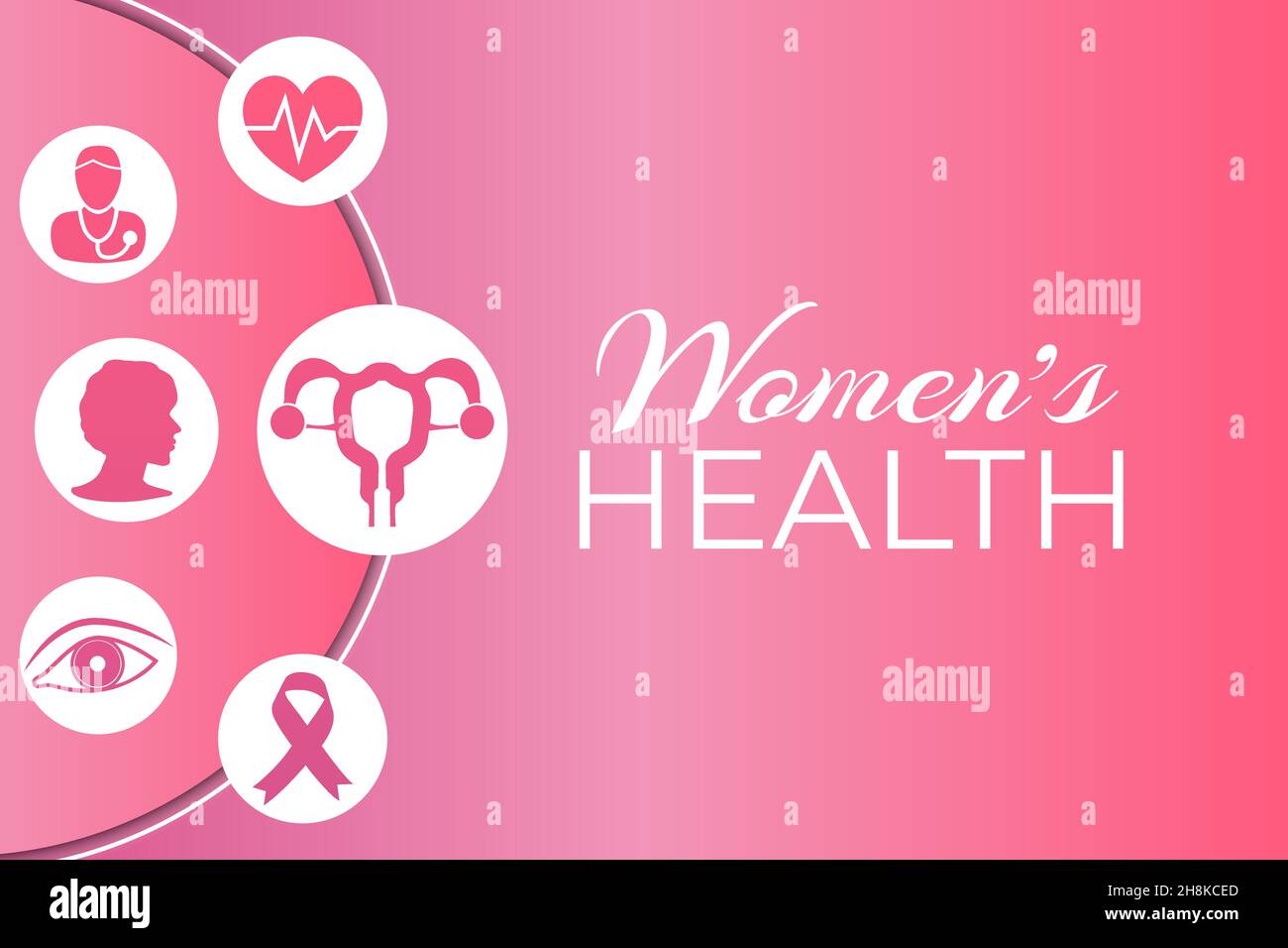 Women's Health Awareness Medical Background Illustration Stock Vector