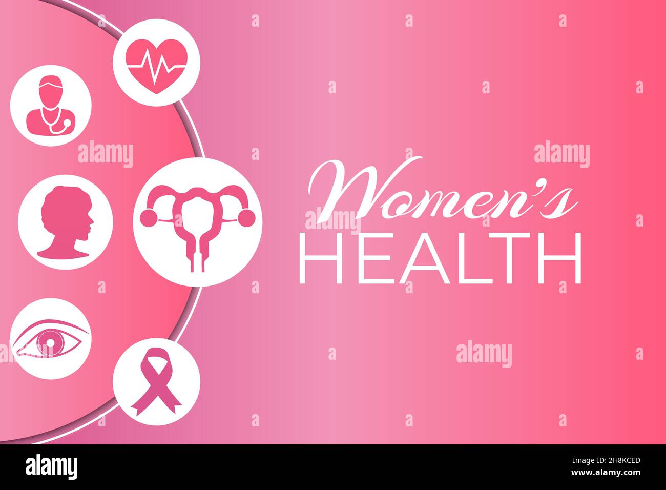 Download this stock vector: Women ' s Health Awareness Medical Backgroun