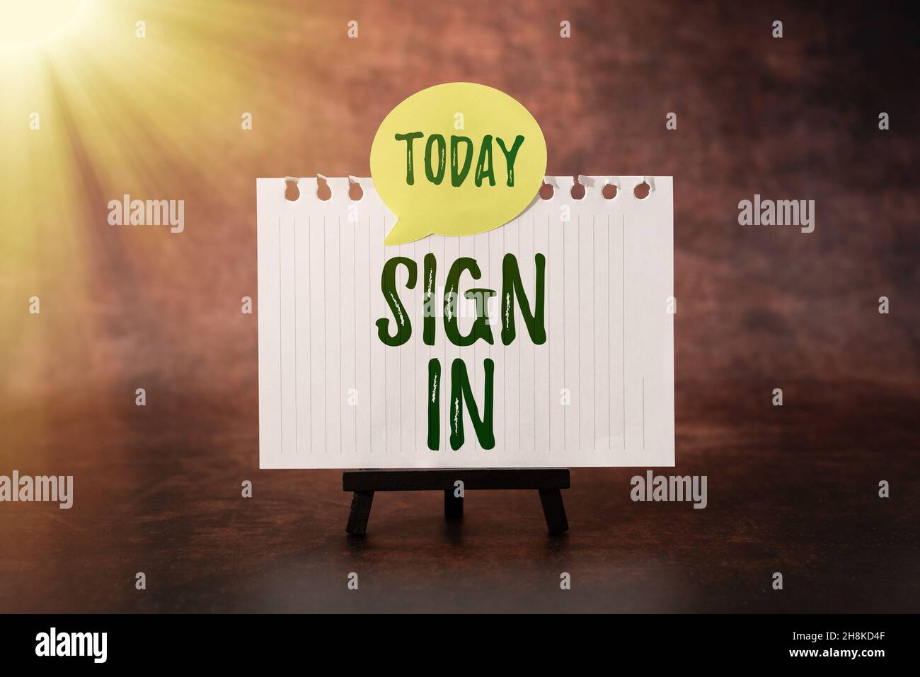 Sign Using Text Writing displaying text Sign In. Internet Concept to write your name on ...