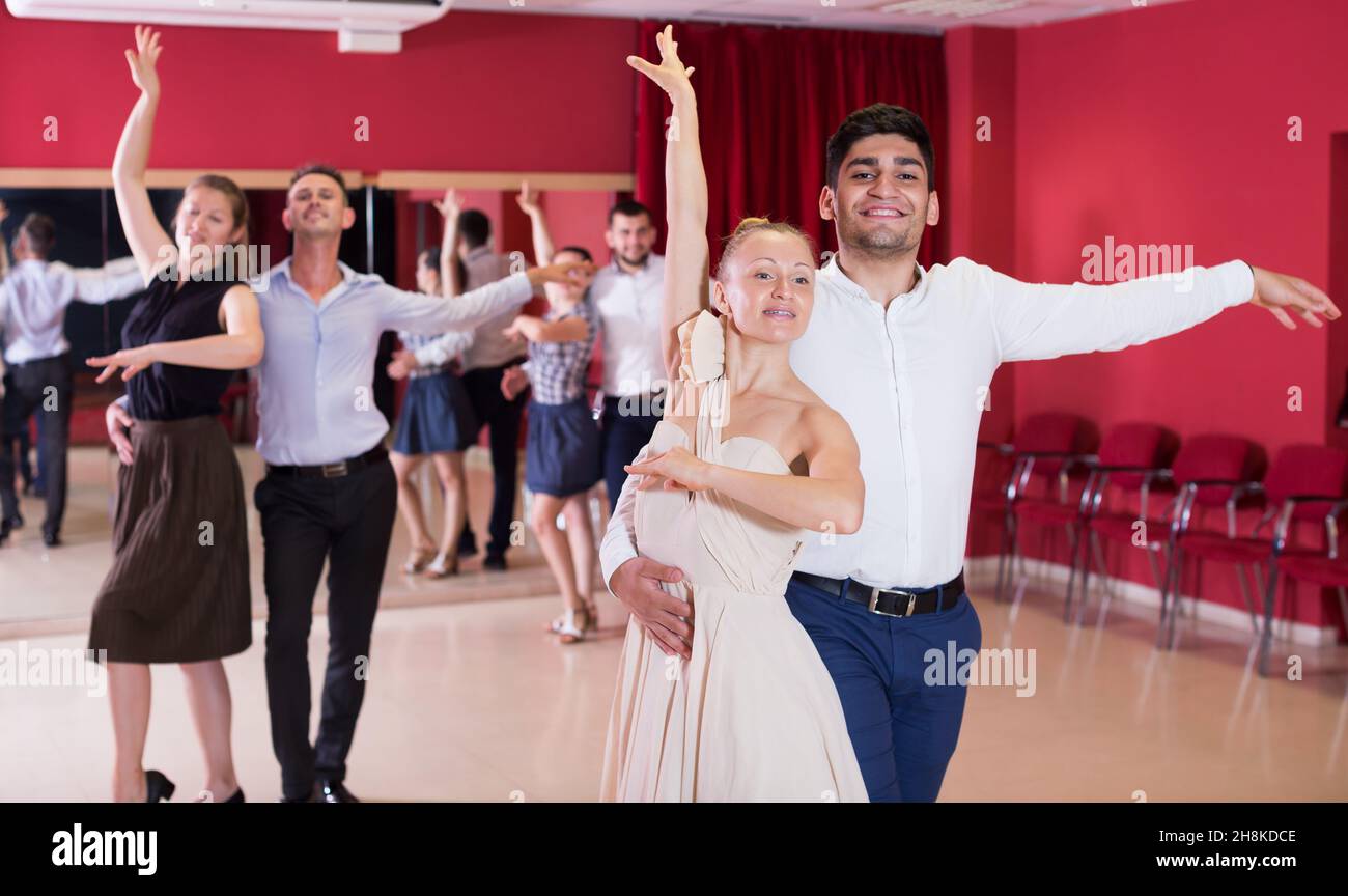 People practicing passionate samba Stock Photo