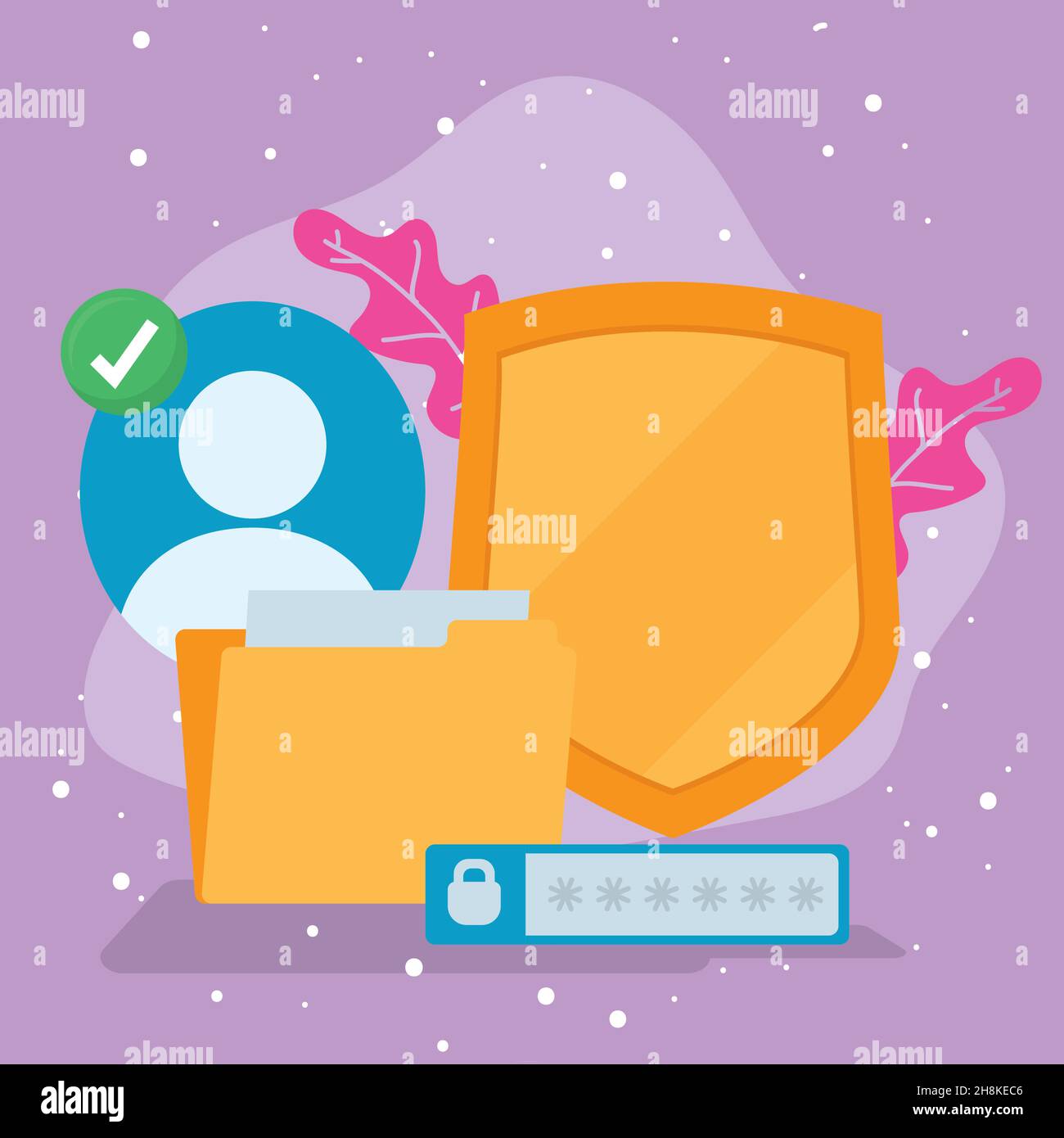 secure password poster with items Stock Vector Image & Art - Alamy