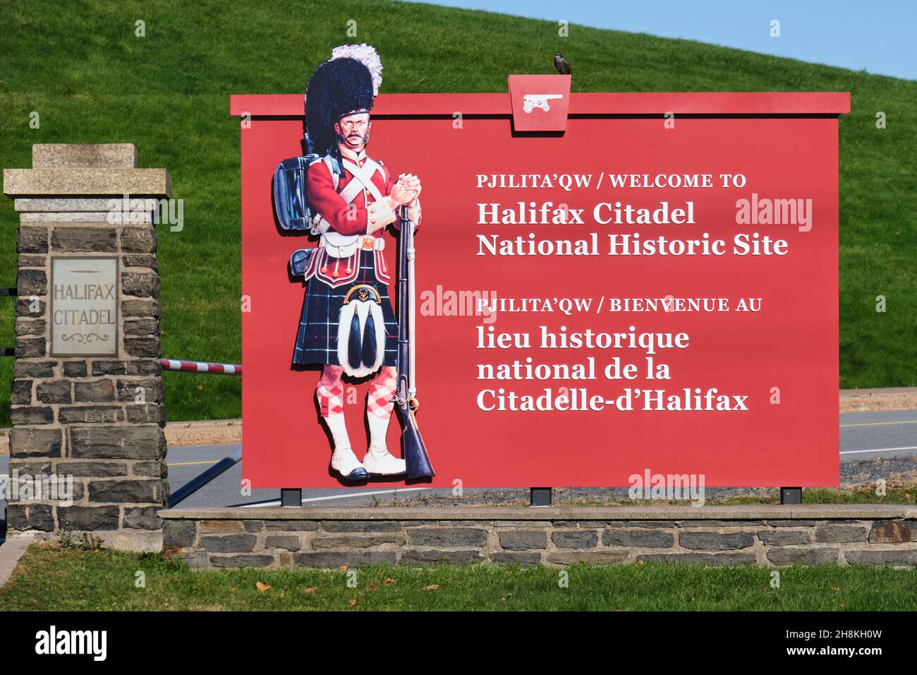 Sign at entrance of the Halifax Citadel historic site Stock Photo