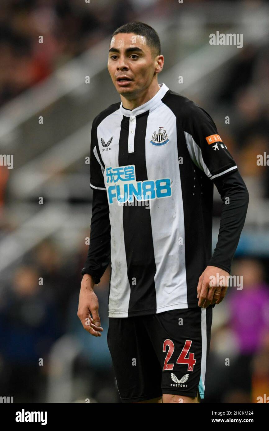 Newcastle, UK. 30th Nov, 2021. Miguel Almiron #24 of Newcastle