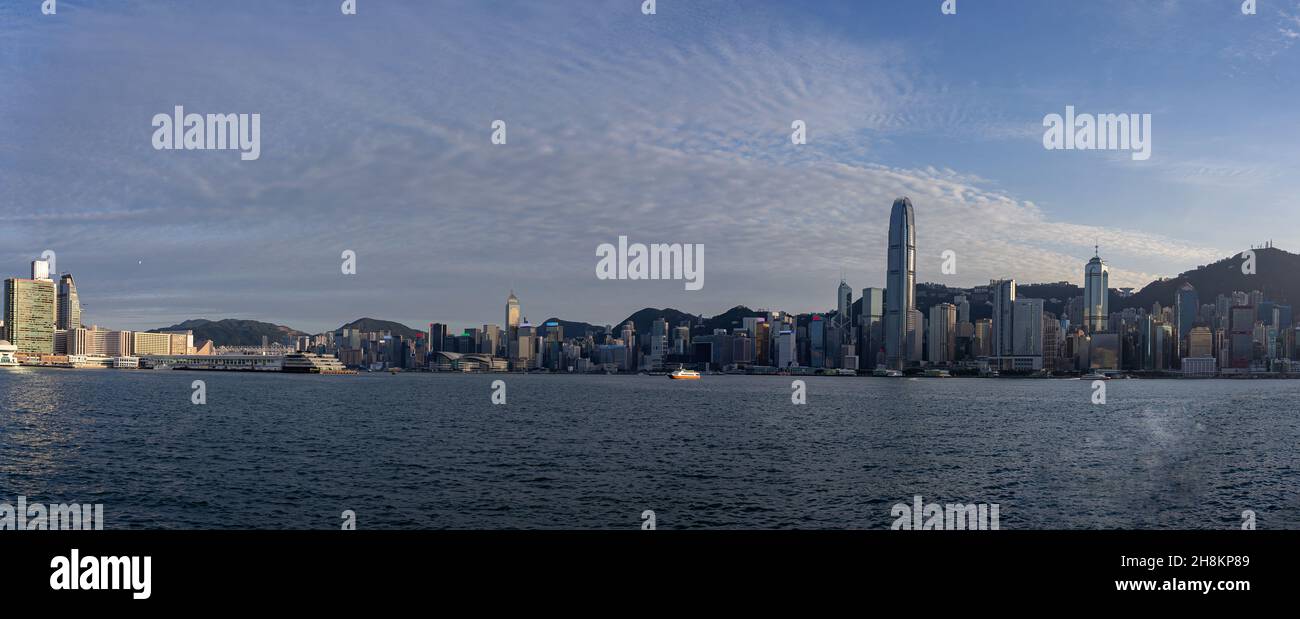 Hong Kong Skyscrapers in sunset Stock Photo - Alamy