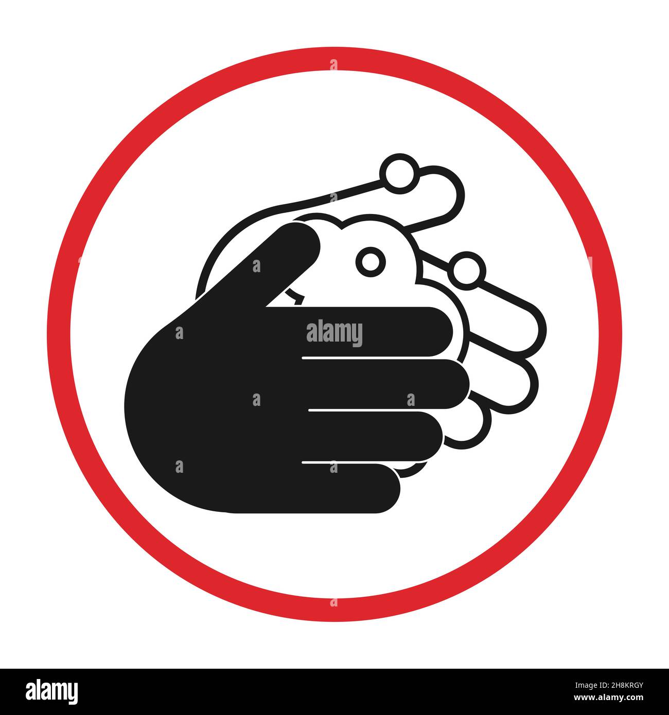 Hand washing icon Stock Vector