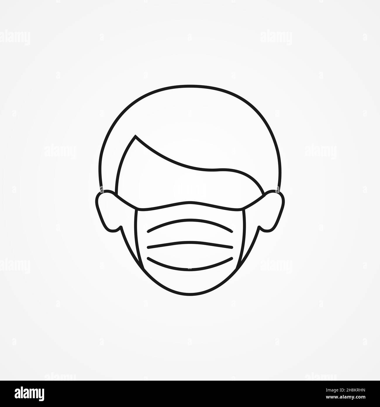Man in protective medical mask Black and White Stock Photos & Images ...