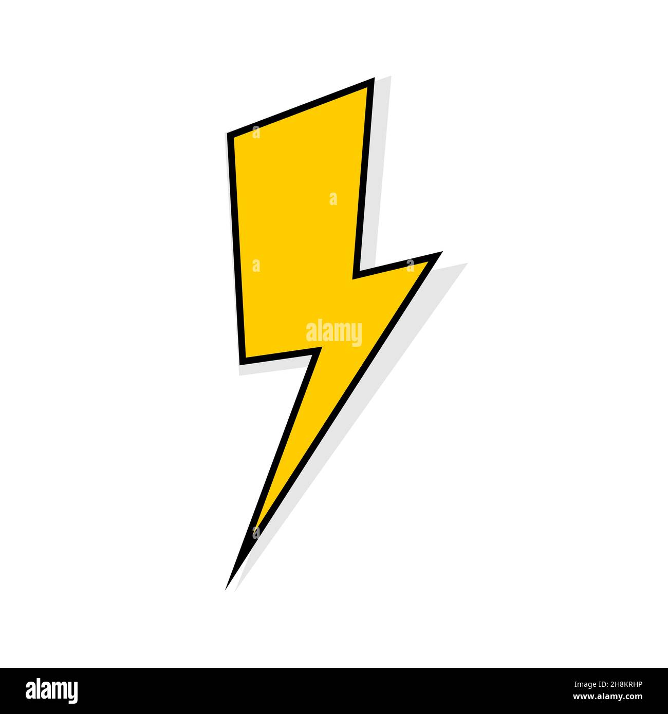 Lightning bolt, thunder bolt, lighting strike expertise flat vector