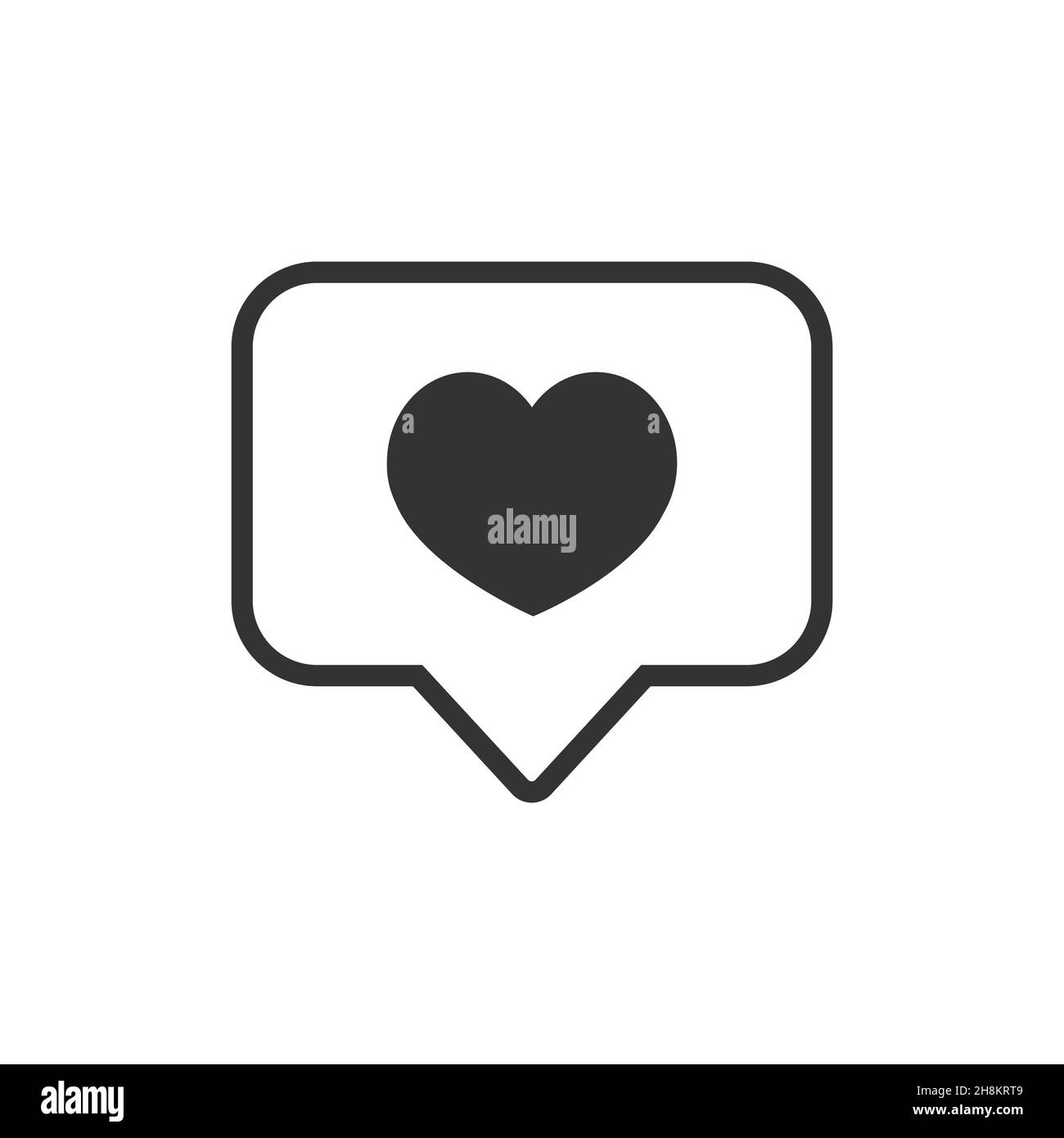 Notifications icon with shadow. Like icon vector. Stock Vector