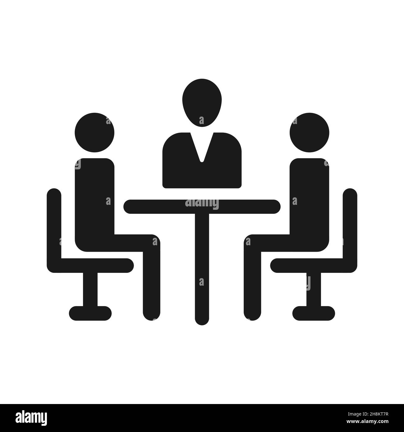 round table meeting, discussion: info graphic design template, business round table vector icon Stock Vector