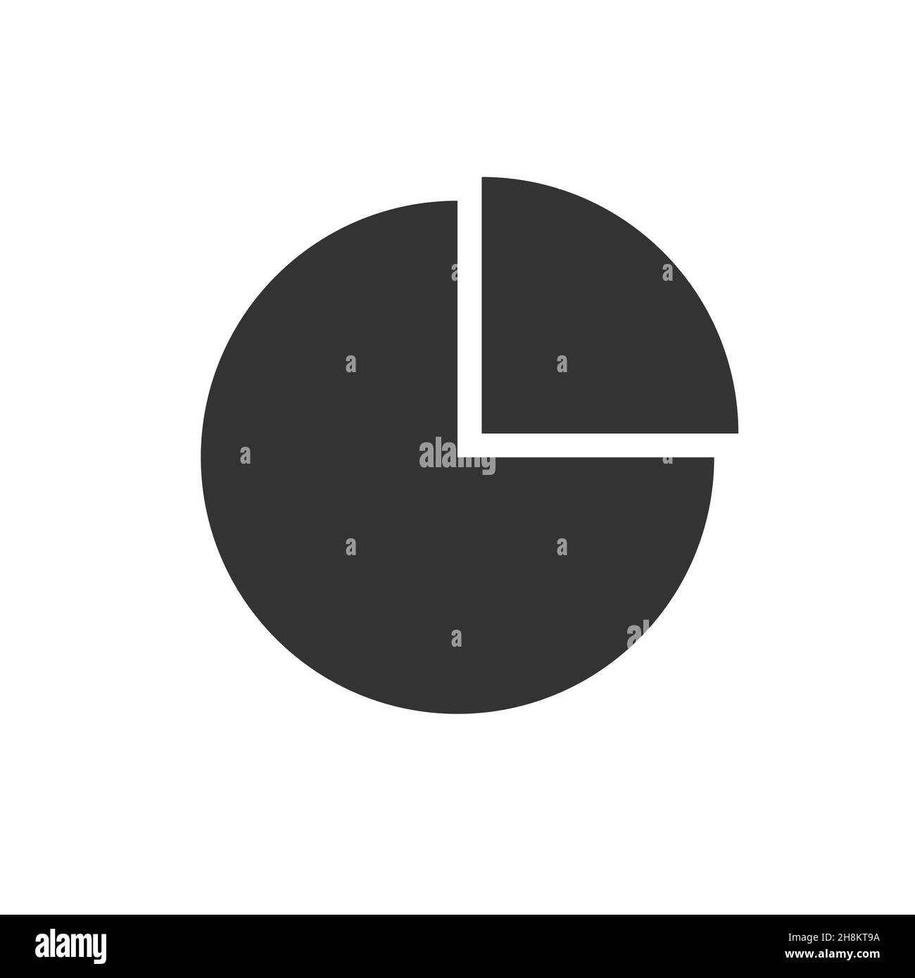 Pie Chart Vector Icon isolated on white background Stock Vector Image ...