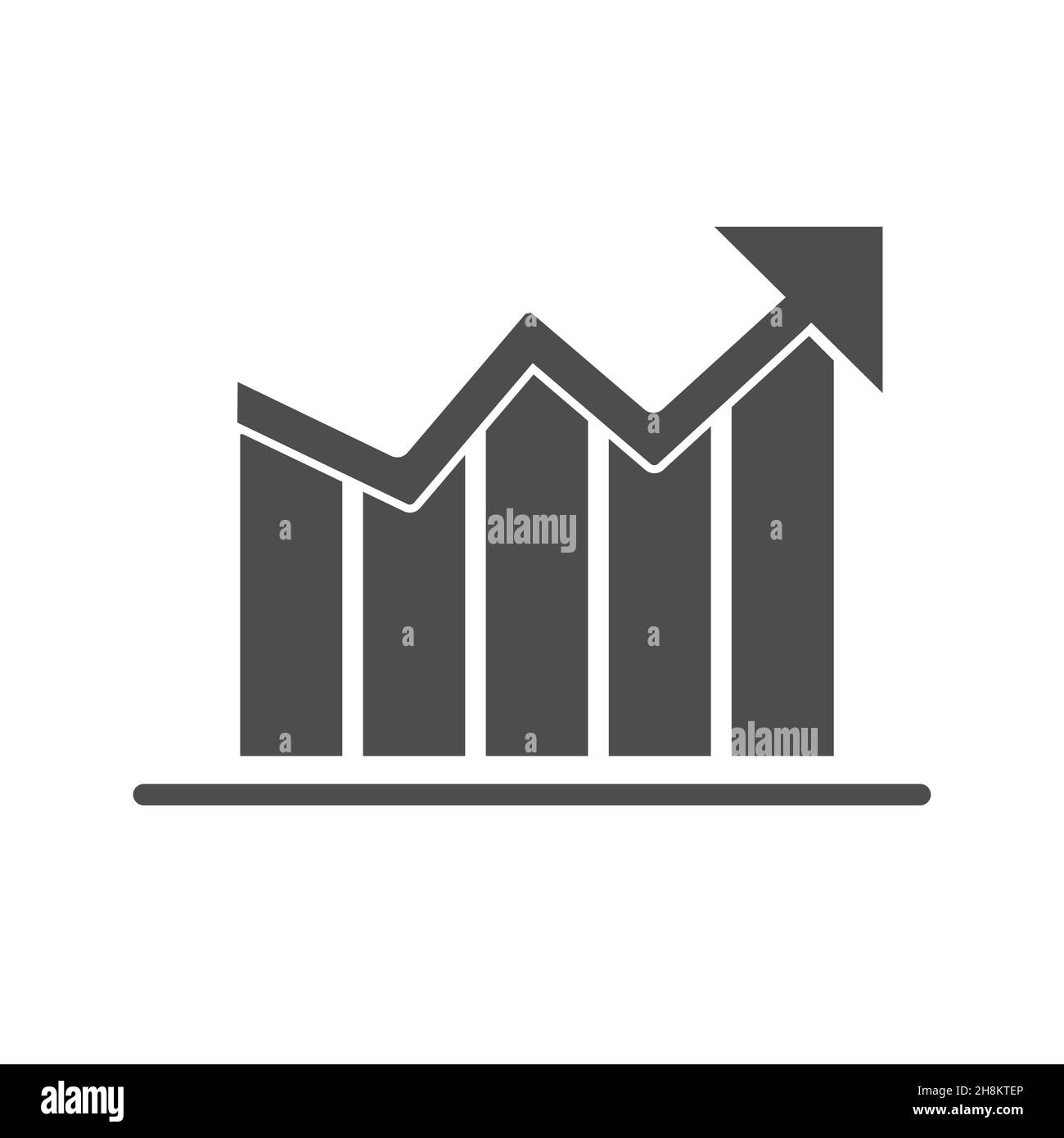 Growth Chart Icon vector design isolated on white background Stock Vector