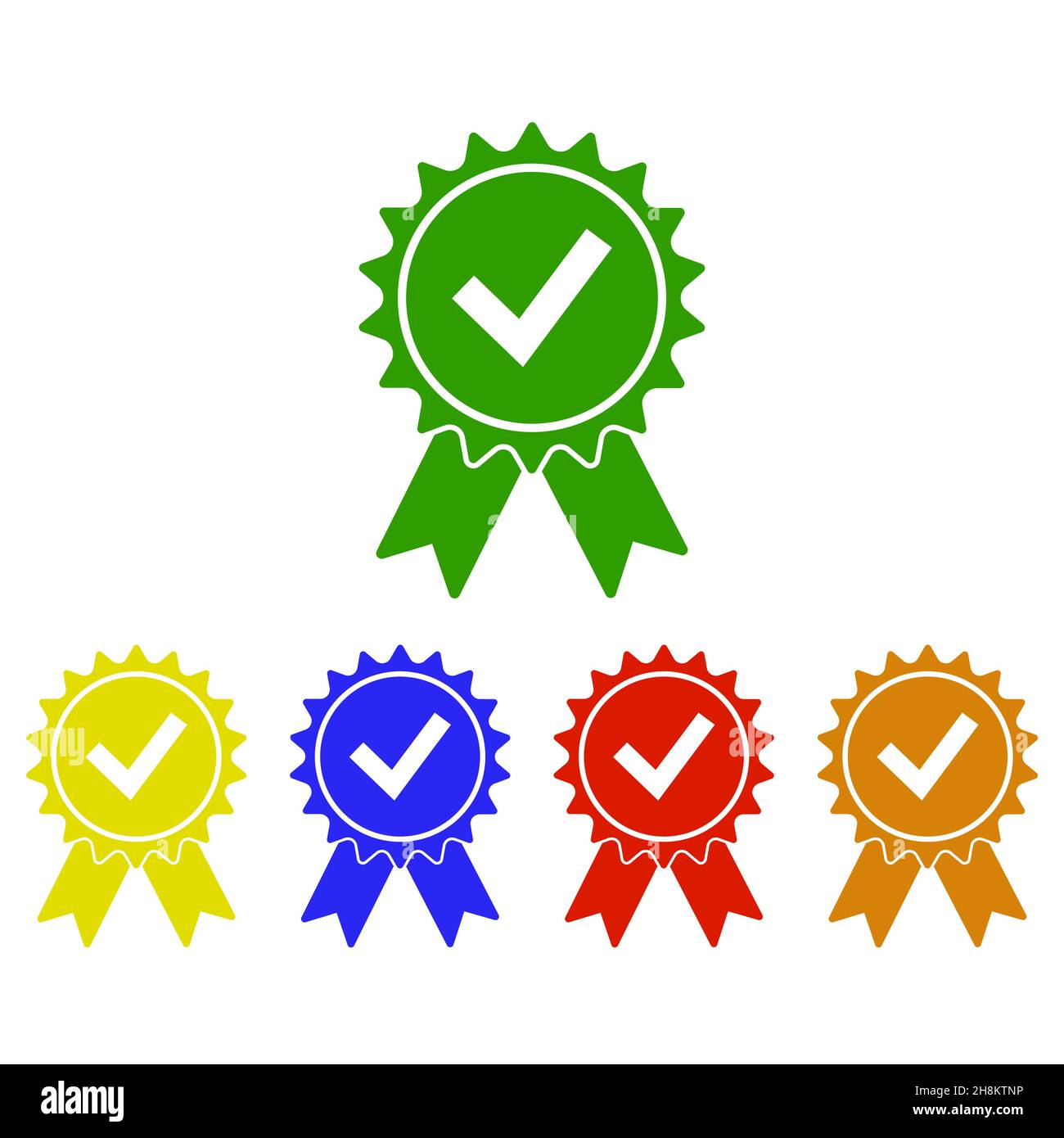 Approve and Reject Medal vector flat Icons Stock Vector Image & Art - Alamy