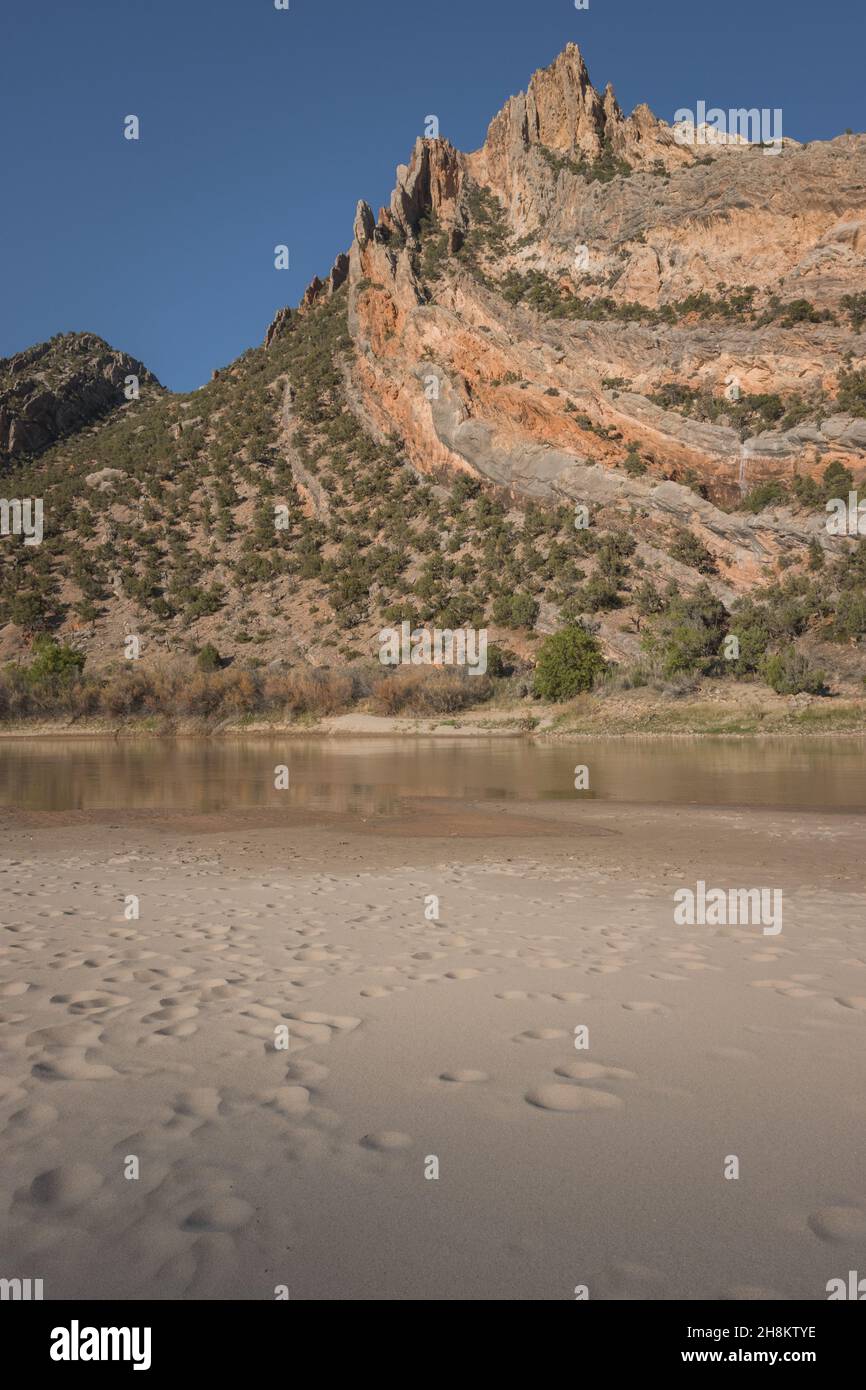 Stone Crown at Echo Park Camp, Landscape Photography, Dinosaur Nation Monument, Utah and Colorado, USA Stock Photo