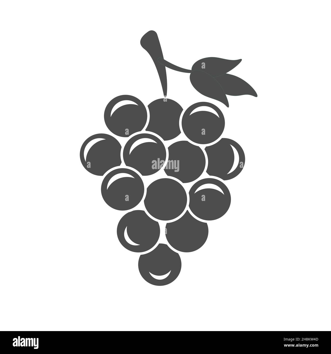 Grapes Icon In Flat Style Isolated, vector Stock Vector