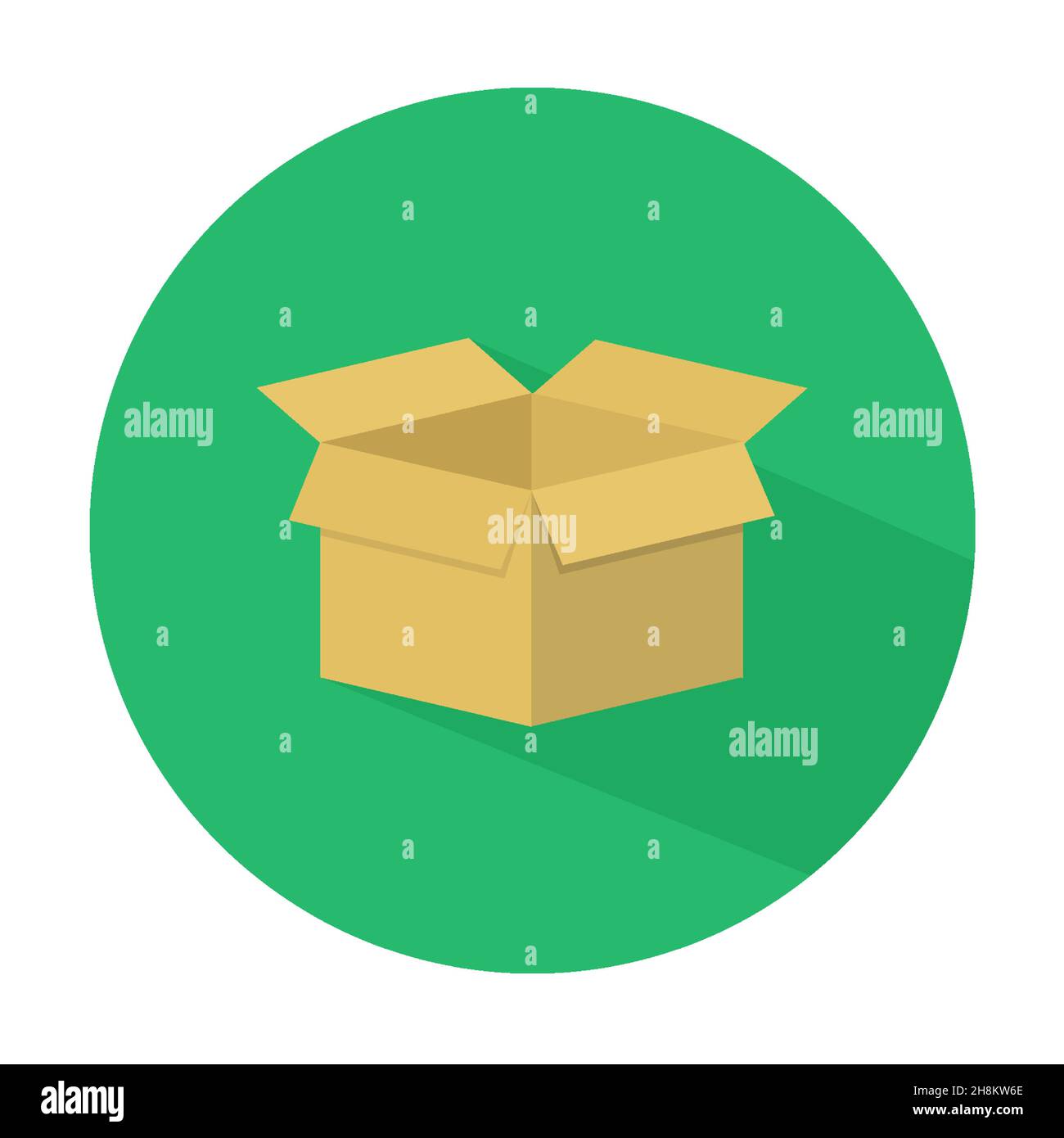 Cardboard parcel. Box package vector flat icons Stock Vector