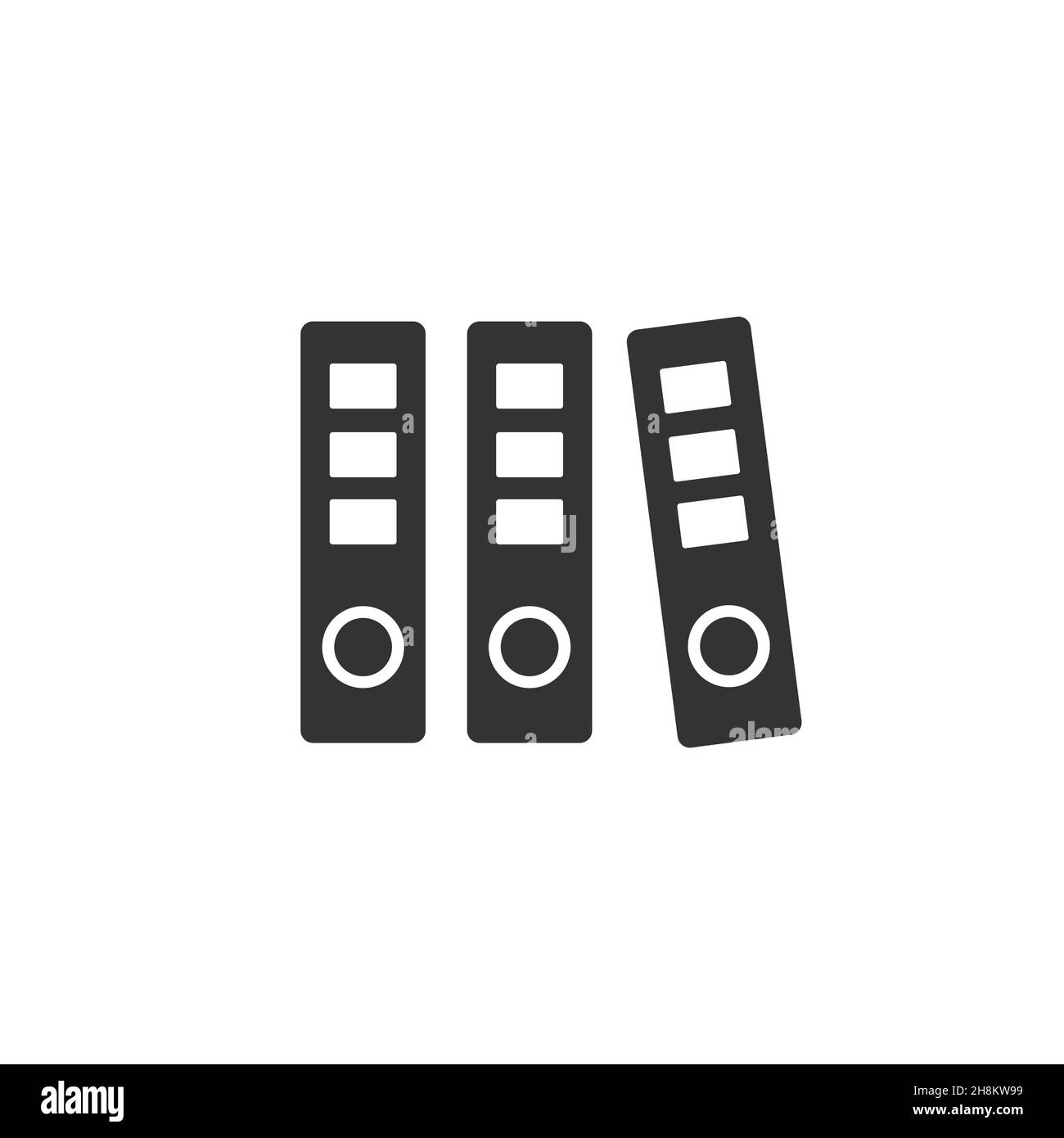 Folder Documents paper, vector sign isolated on white background Stock Vector
