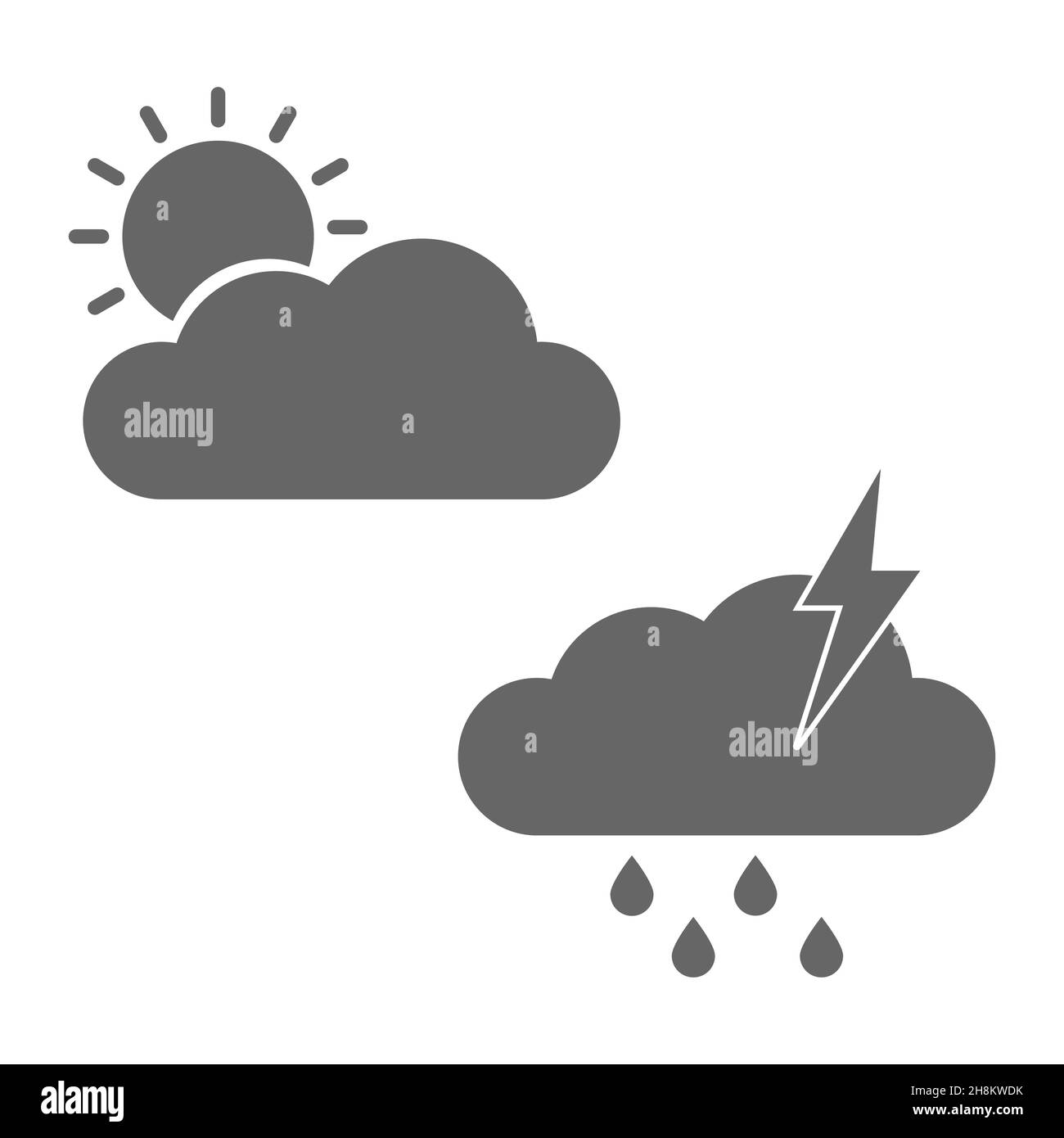 Weather day mono Stock Vector Images - Alamy