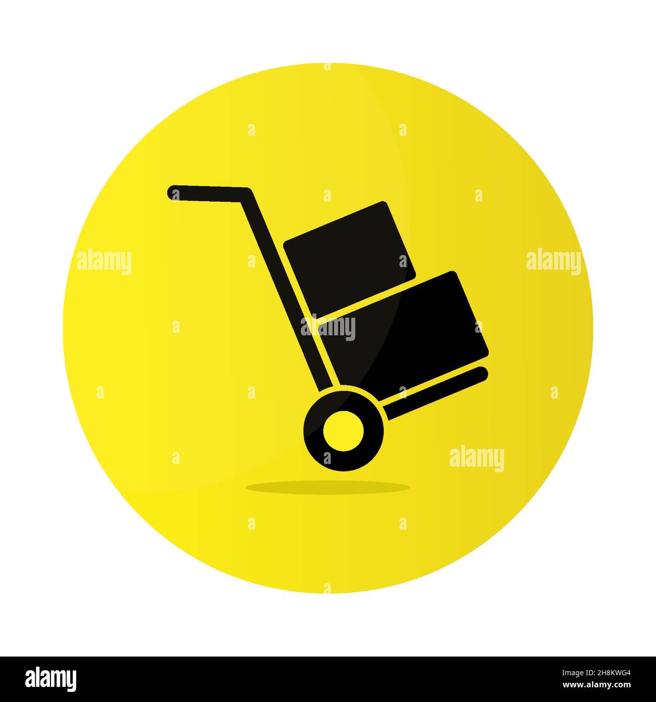 handcart vector icon for web site and application Stock Vector