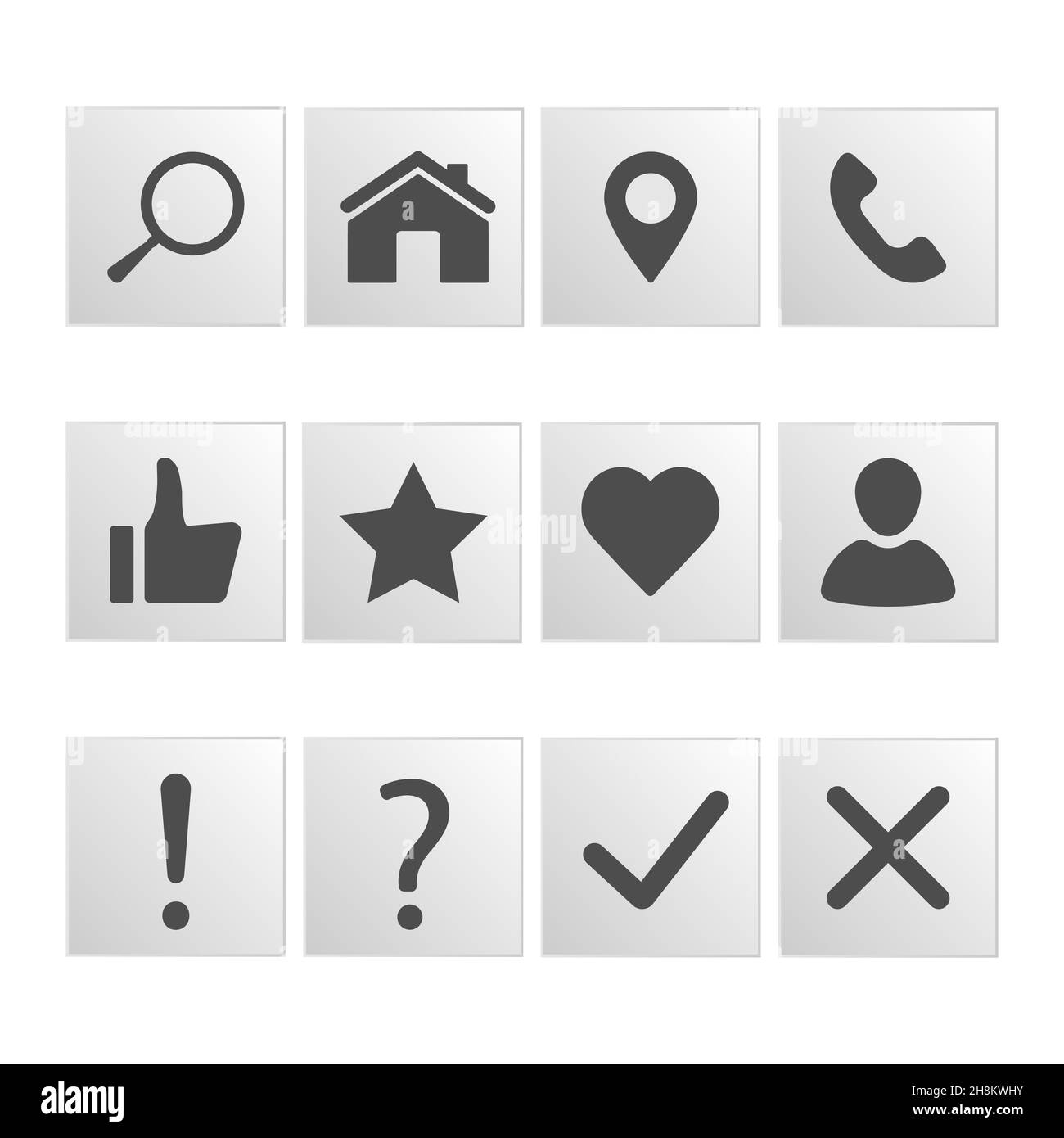 social icons set vector flat design isolated on white background Stock ...