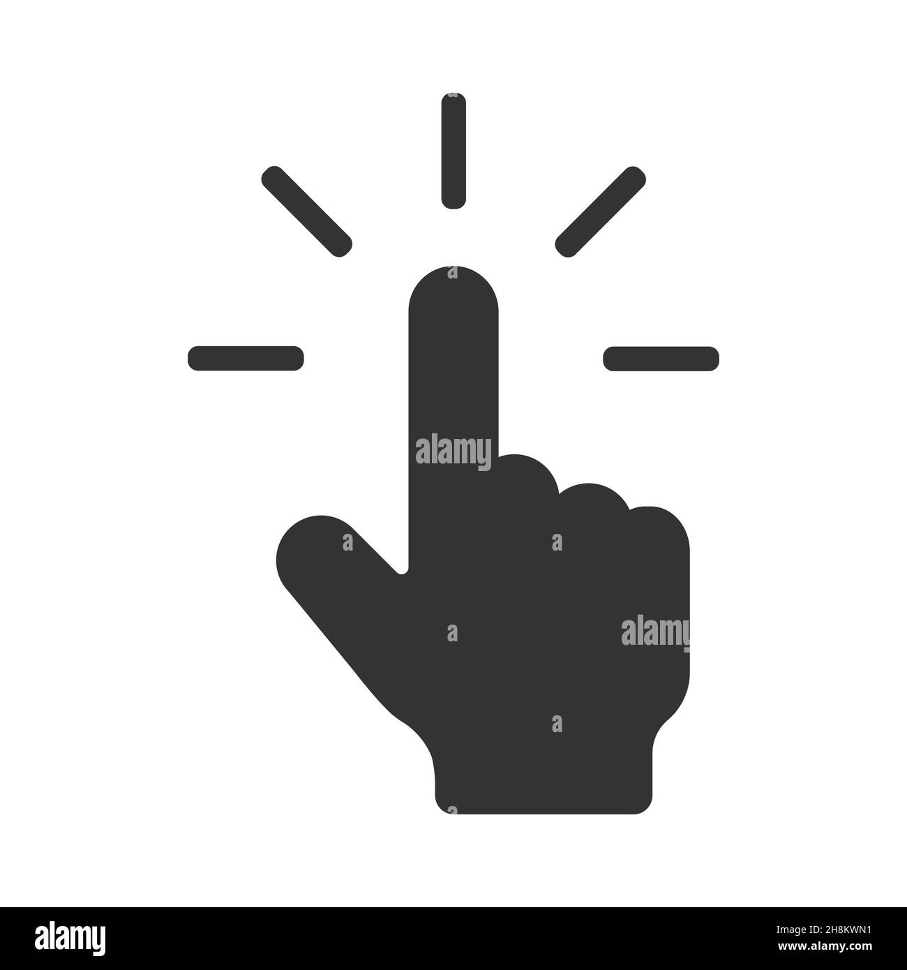Click vector Icon isolated on white background. Stock Vector