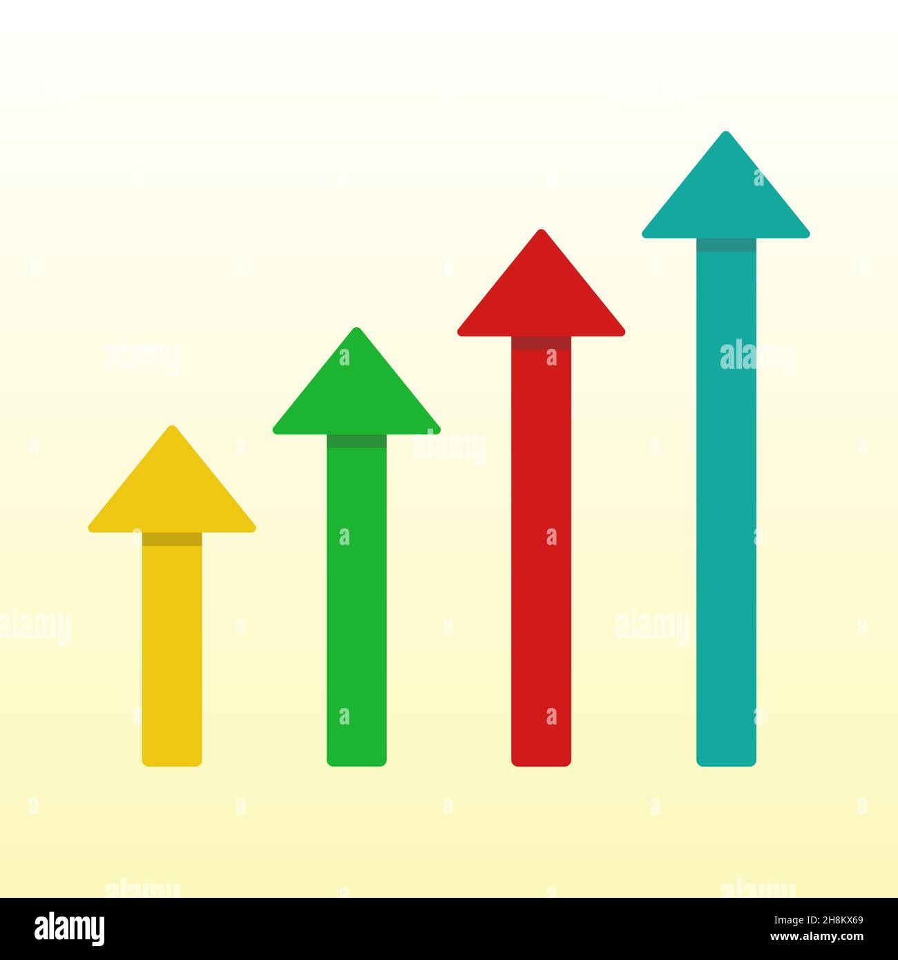 Colored arrows vector on a white background Stock Vector