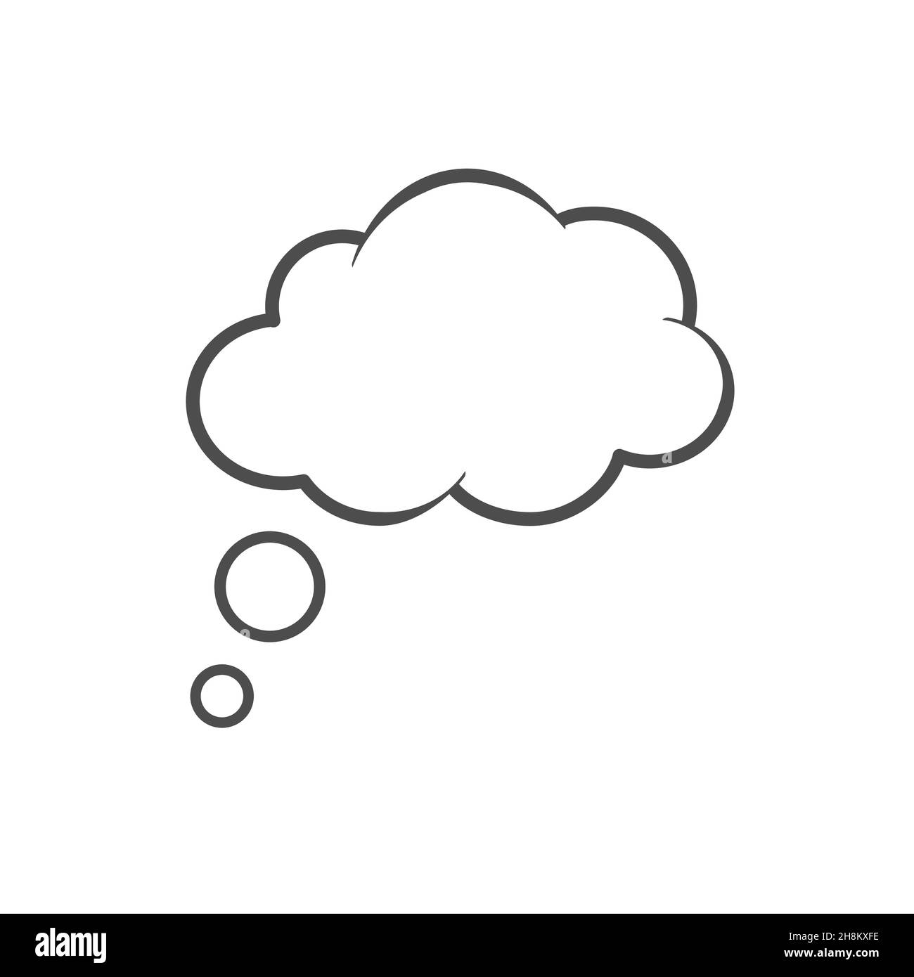 Think bubble icon. Vector isolated on white background Stock Vector ...
