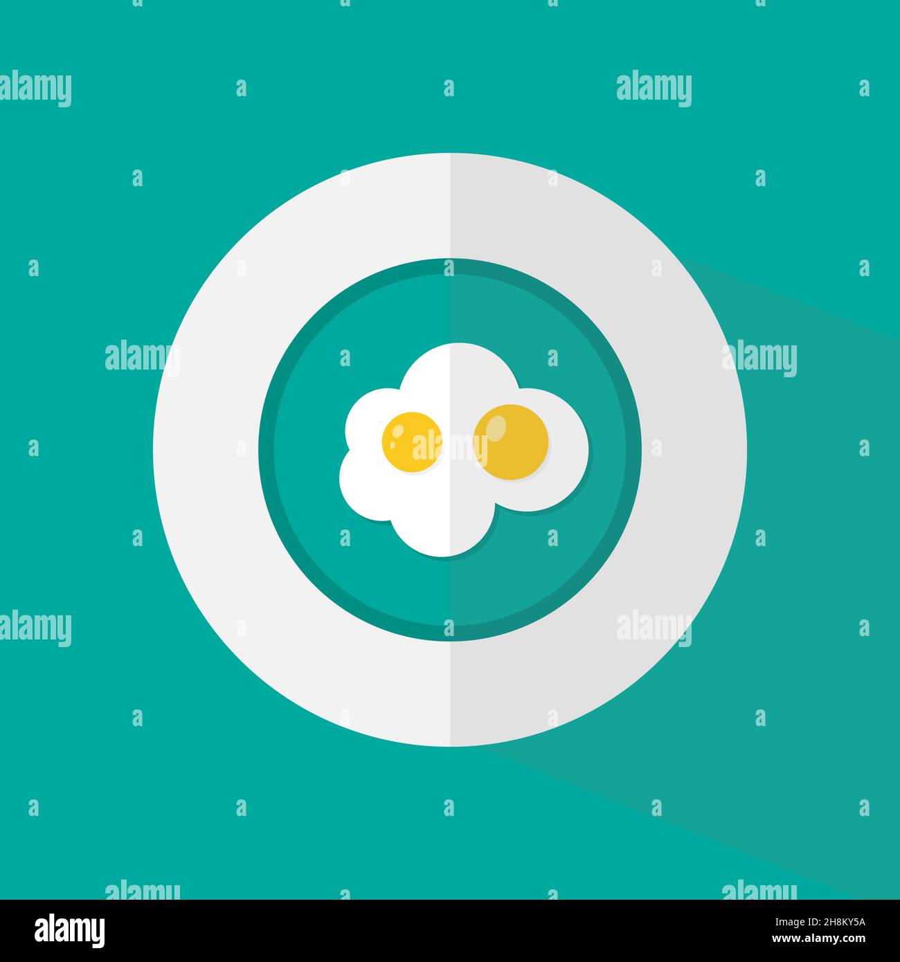 scrambled eggs on a plate vector Stock Vector Image & Art - Alamy