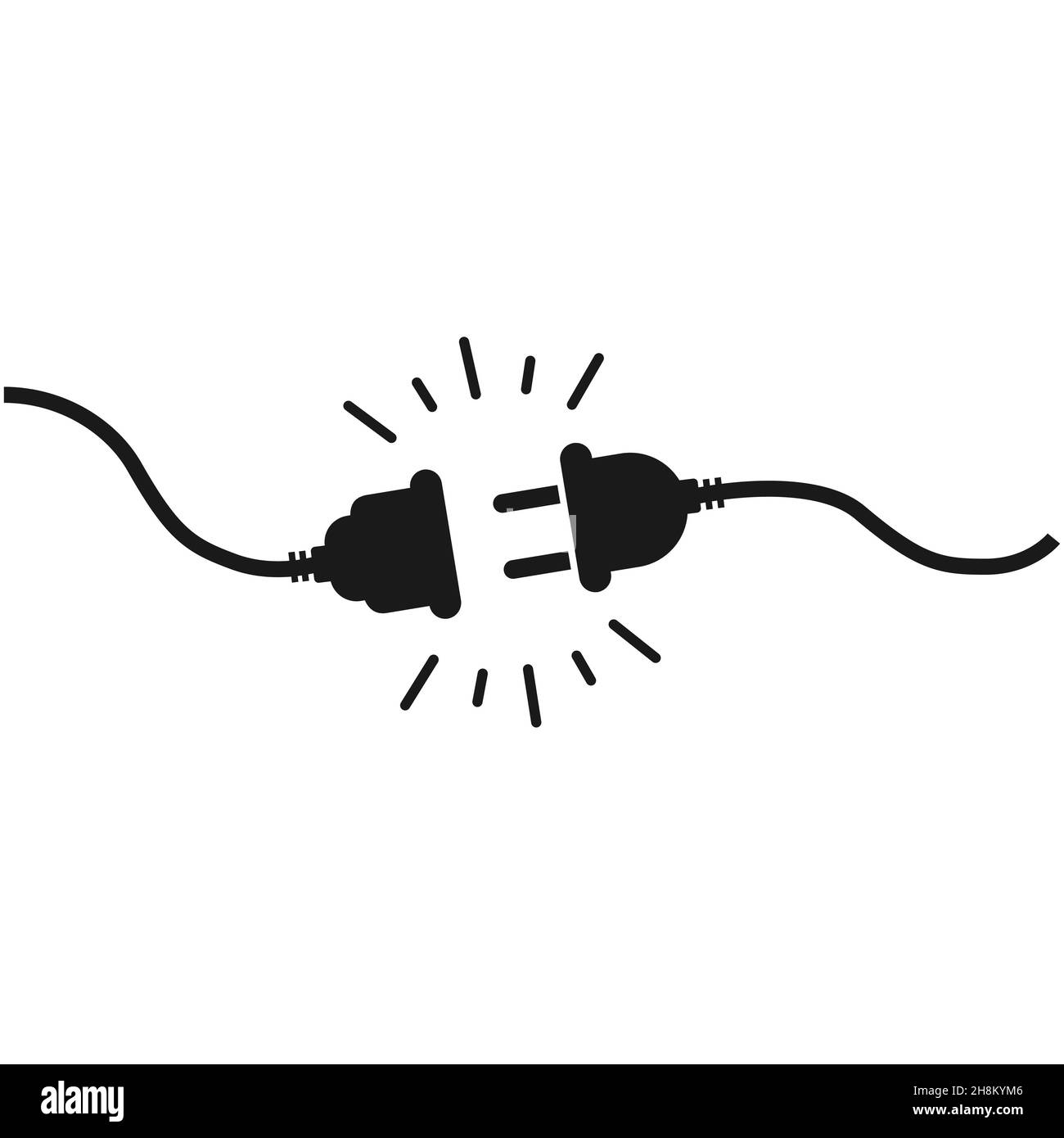 Electric socket with a plug vector icon Stock Vector Image & Art - Alamy