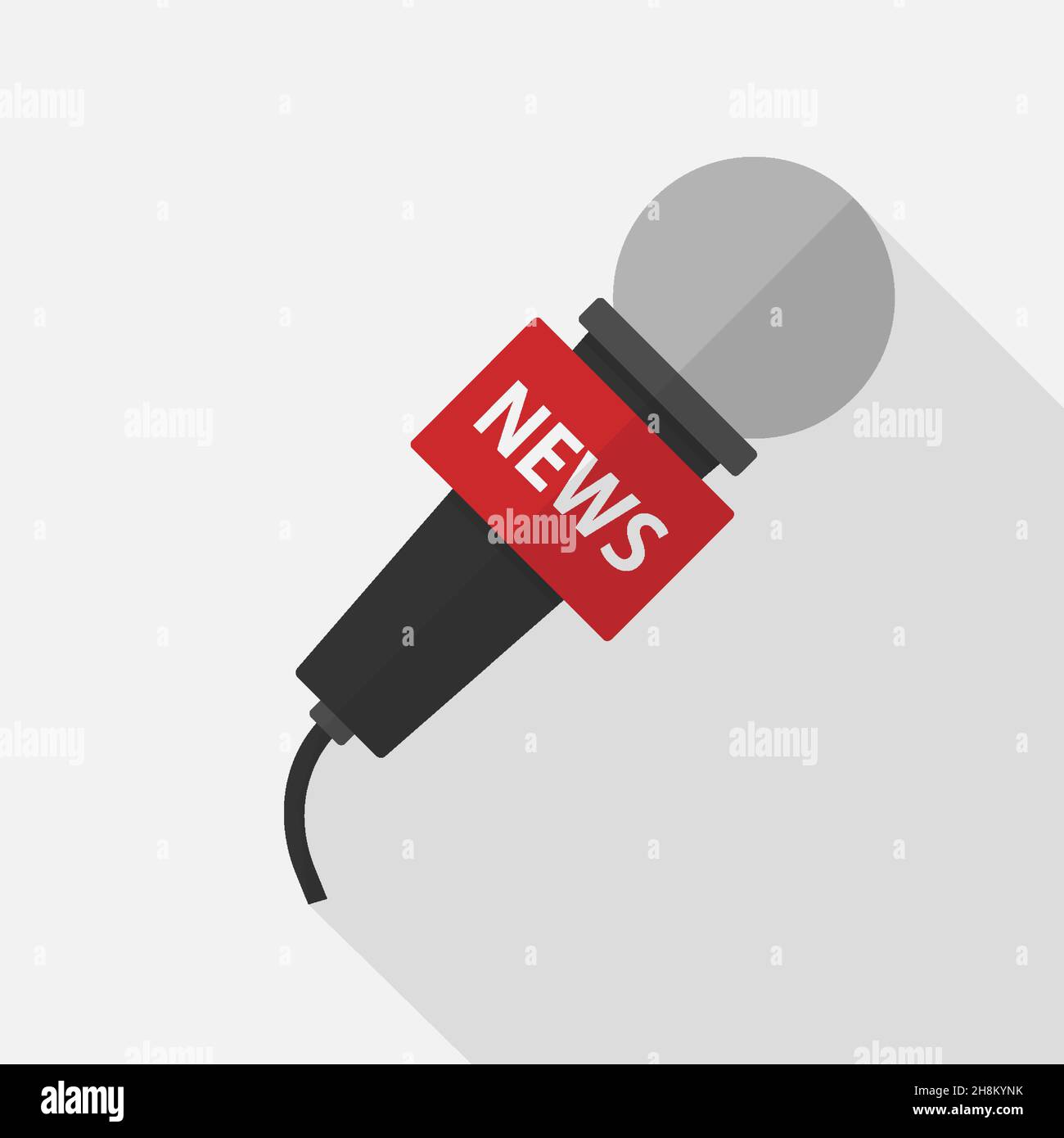 TV news microphone sign , flat style Stock Vector Image & Art - Alamy