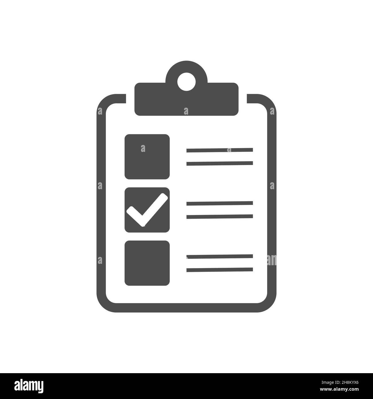 Clipboard with check mark vector icon. Voting SheetIcon icon Stock Vector