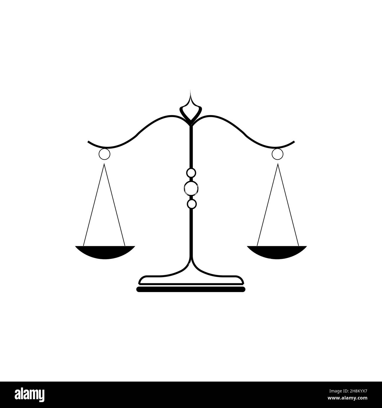 scales icon, vector design isolated on white background Stock Vector